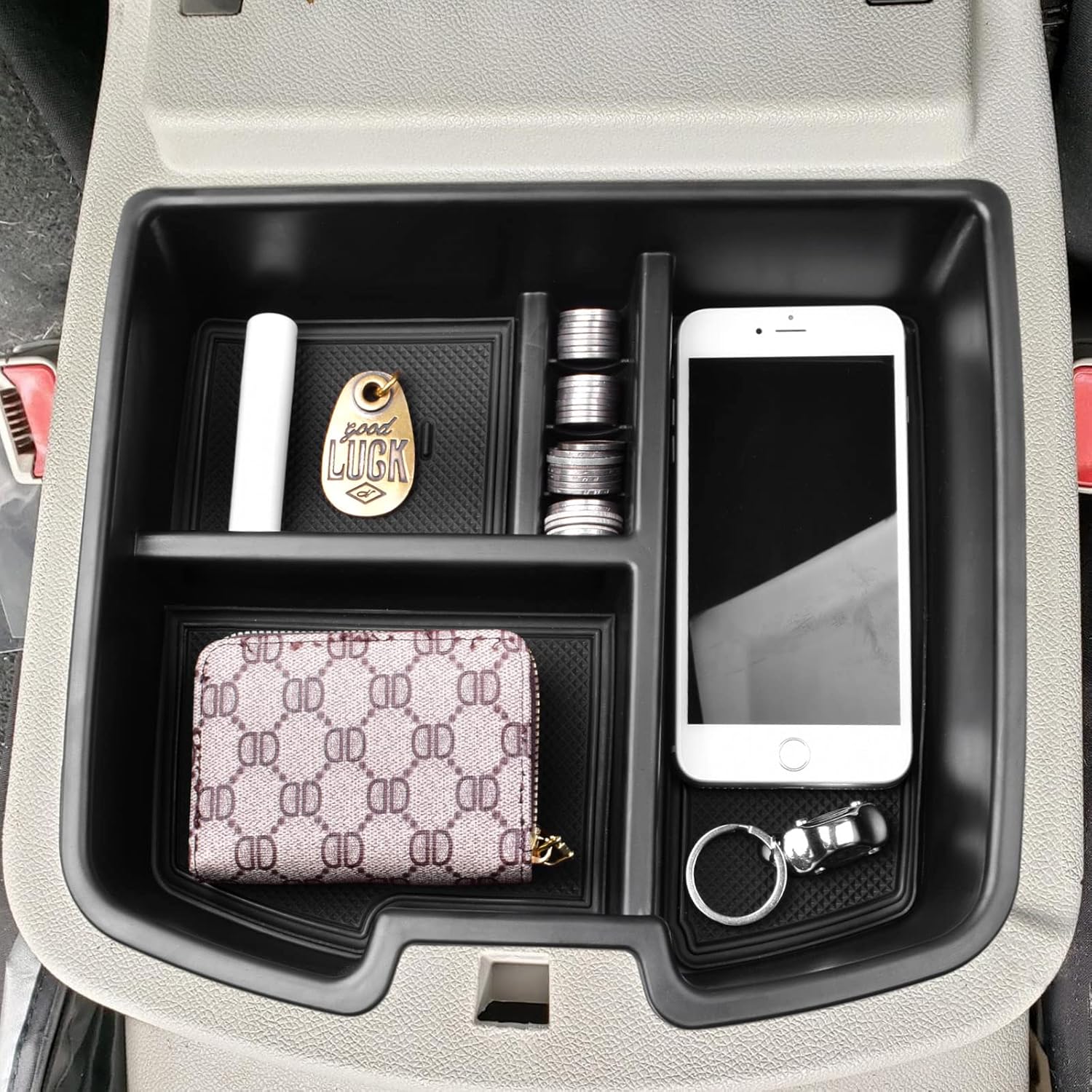 Organizador de consola central compatible con Chevy Silverado GMC Sierra Avalanche Tahoe Suburban Yukon Yukon XL 2007-2014, accesorios solo para