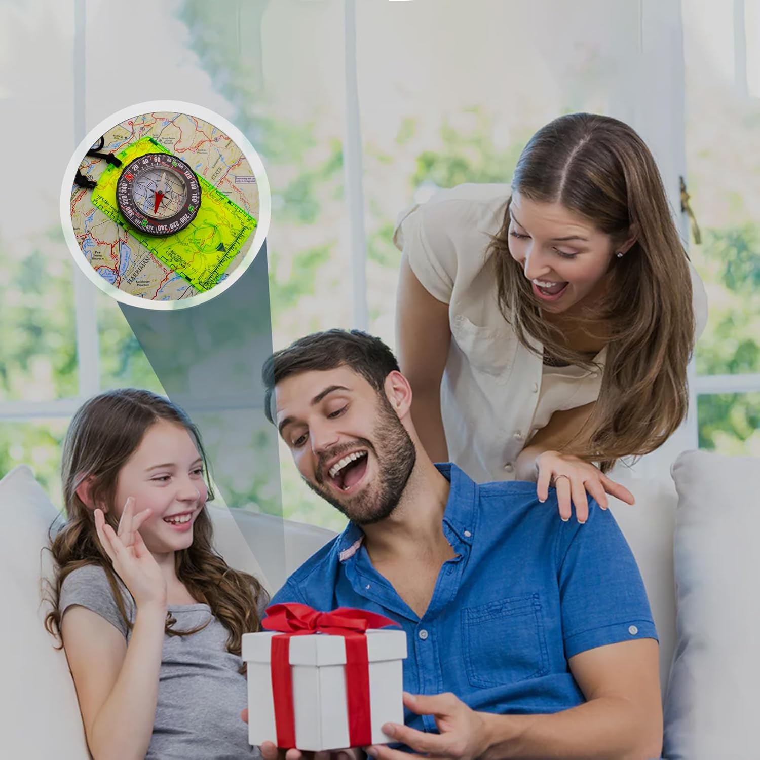 Orienteering Compass Hiking Survival Navigation Compass, Advanced Scout Compass Camping Professional Multifunctional Boy Scout Compass for Kids, Map