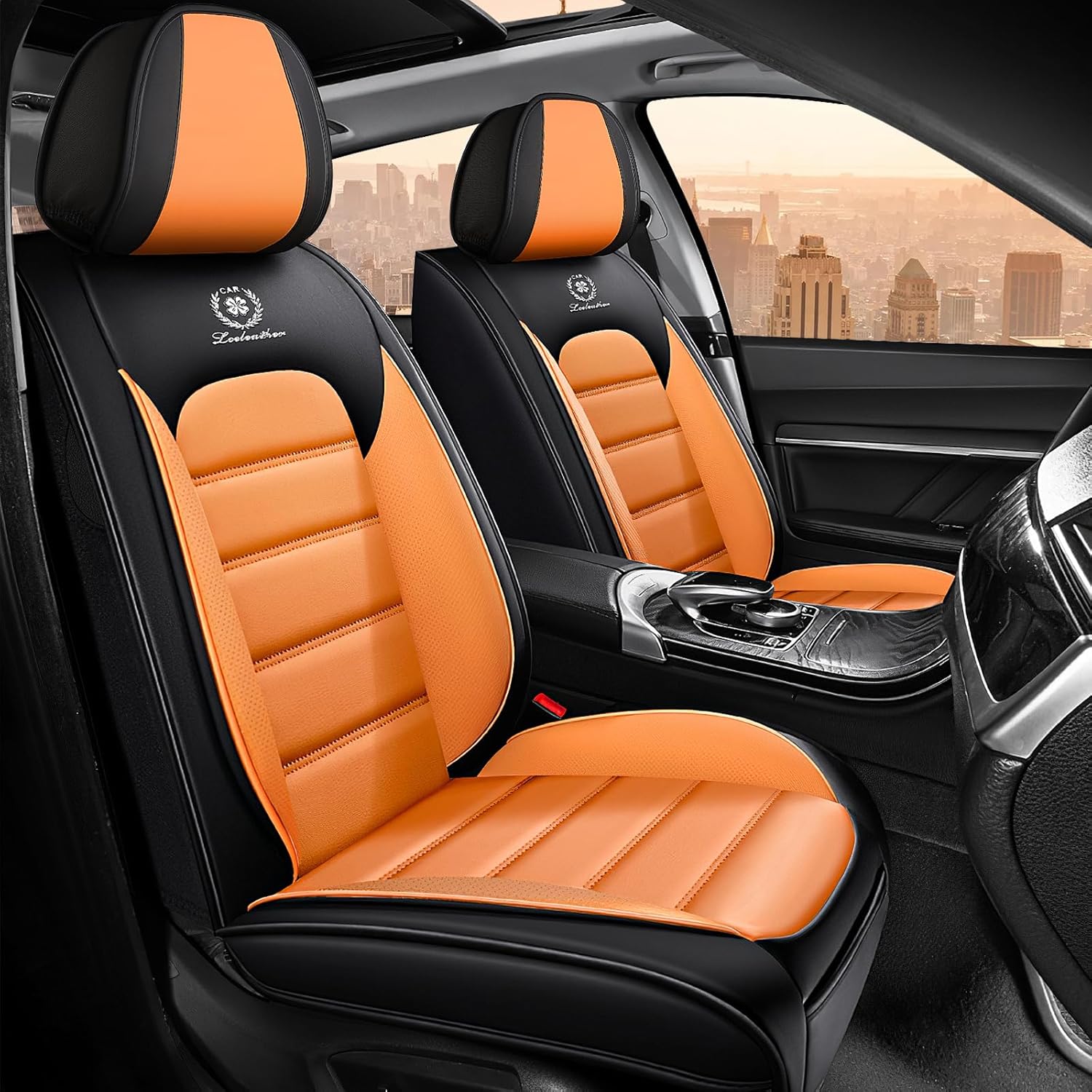 Fundas de asiento de automóvil para Chevrolet Trailblazer EXT 2002-2006, impermeables, suaves, transpirables, de piel sintética, con bolsillos de