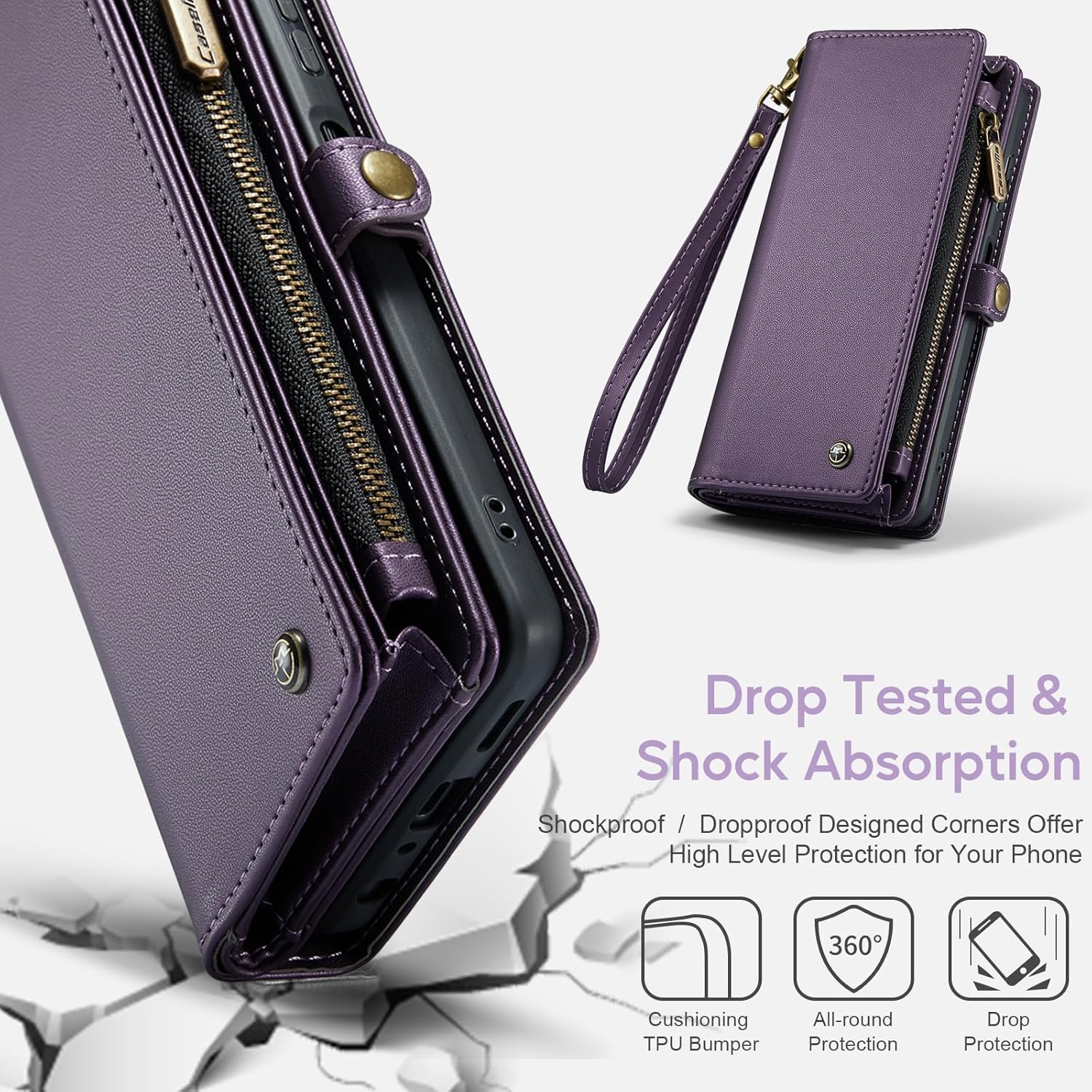 ASAPDOS Funda para Google Pixel 6 Pro 5G, con correa de piel sintética retro con cierre magnético, bloqueo RFID, tarjetero y soporte para hombres y