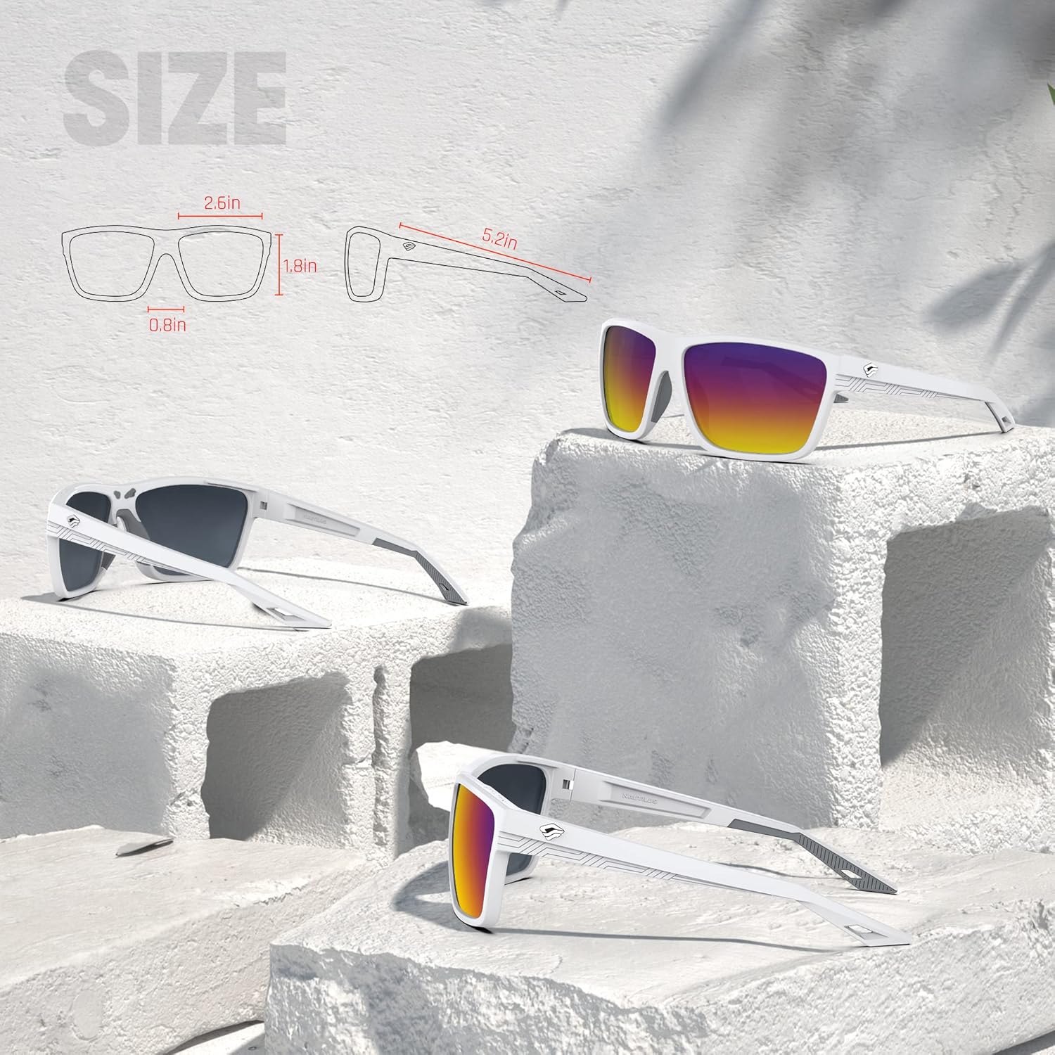 Lentes de sol deportivos polarizados para hombres y mujeres, ciclismo, pesca, barco, playa, montañismo, golf, protección UV, TR77