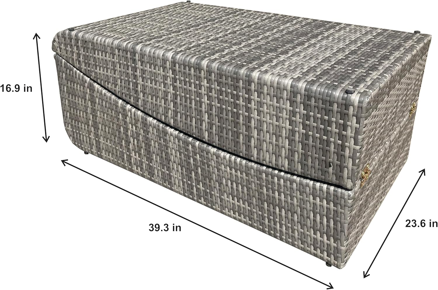BTEXPERT Tumbona plegable al aire libre para piscina, tumbona plegable de mimbre para el sol, sofá de patio, tumbona reclinable, respaldo acolchado