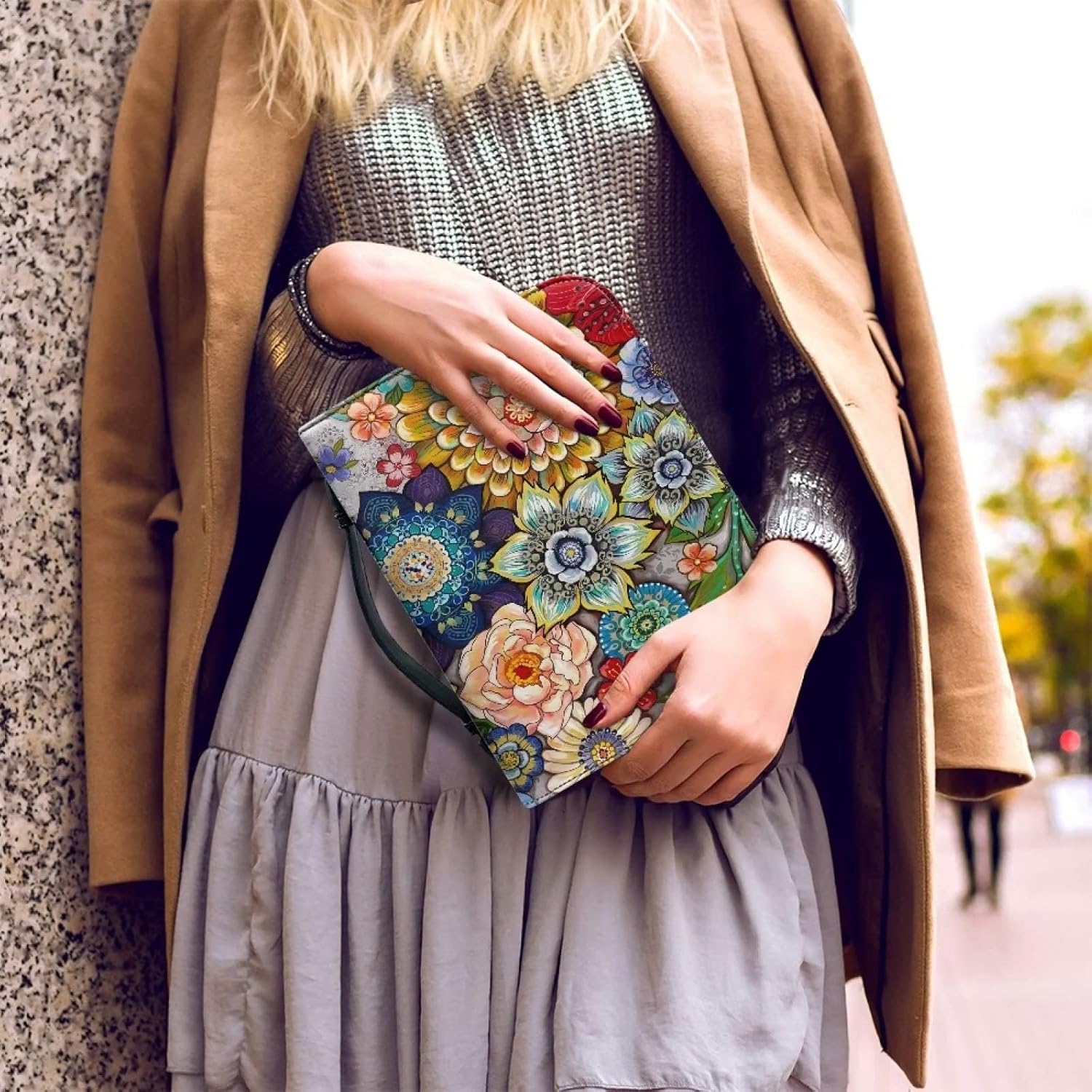 Showudesigns Funda de la Biblia de flores coloridas para mujer, fundas para la Biblia, bolsas ligeras con bolsillos de almacenamiento, ranuras para