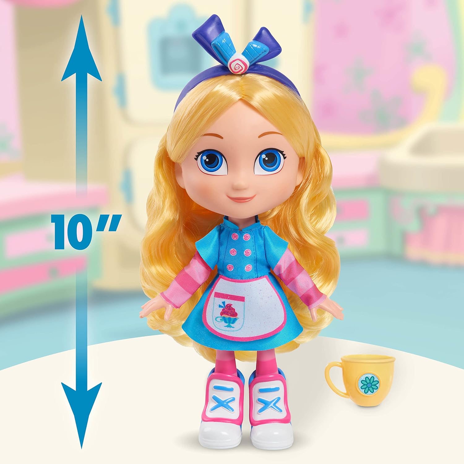Just Play – Muñeca y accesorios de Alice’s Wonderland Bakery de Disney Junior para niños de 3 años en adelante