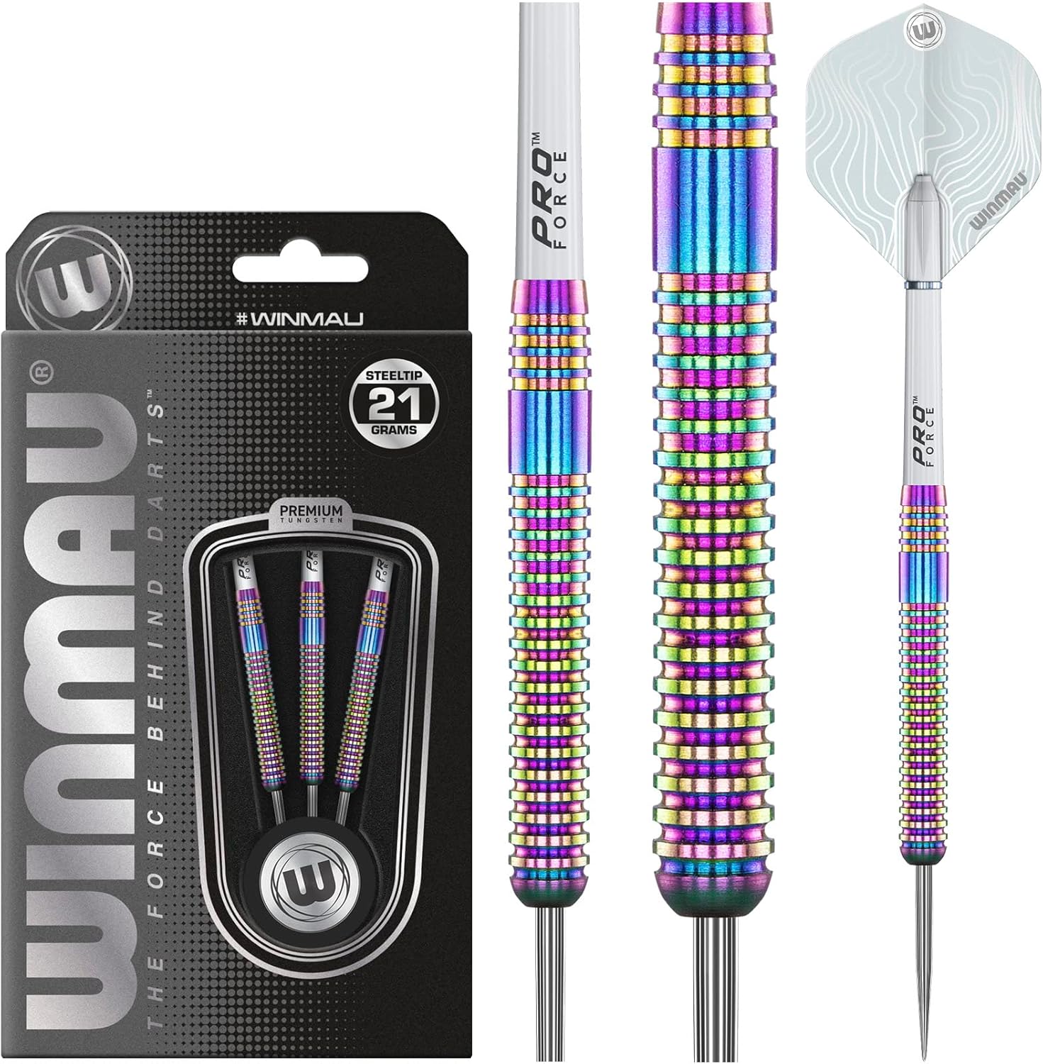 Winmau Solaris Urban – Juego de dardos de punta de acero de 0.74oz
