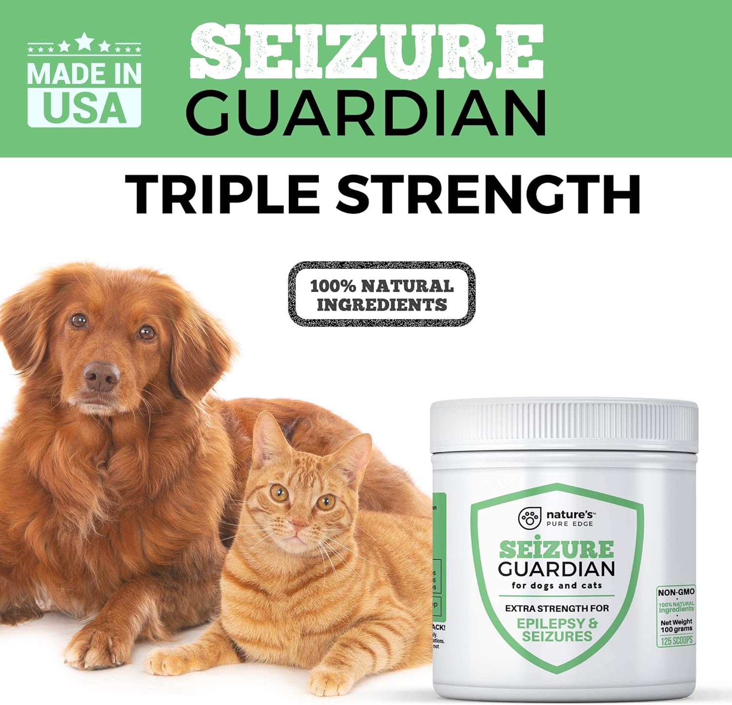 Apoyo a las convulsiones y ayuda calmante para perros y gatos ayuda natural para la epilepsia y las convulsiones. cáñamo, ashwagandha, verbena azul,