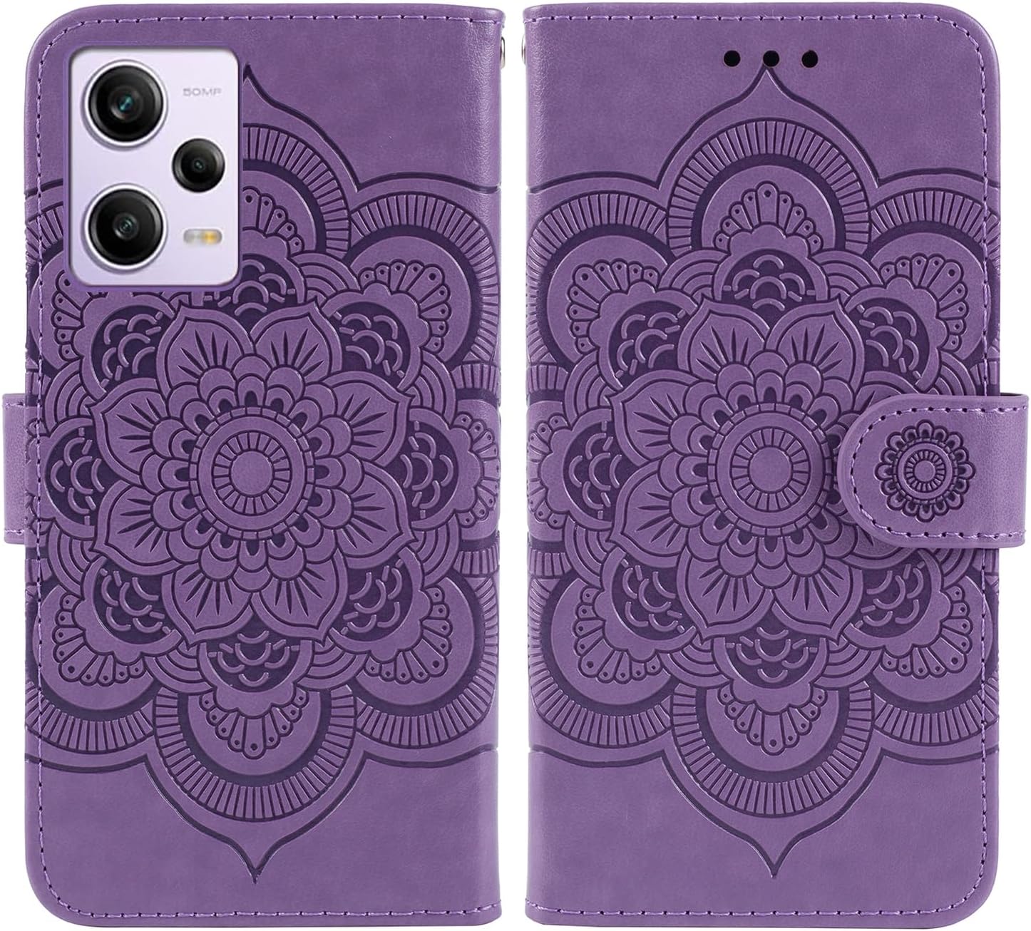 Bohefo Funda para Redmi Note 12, Poco X5 5G 22111317PG Funda tipo cartera con protector de pantalla de vidrio templado, funda de cuero con diseño de