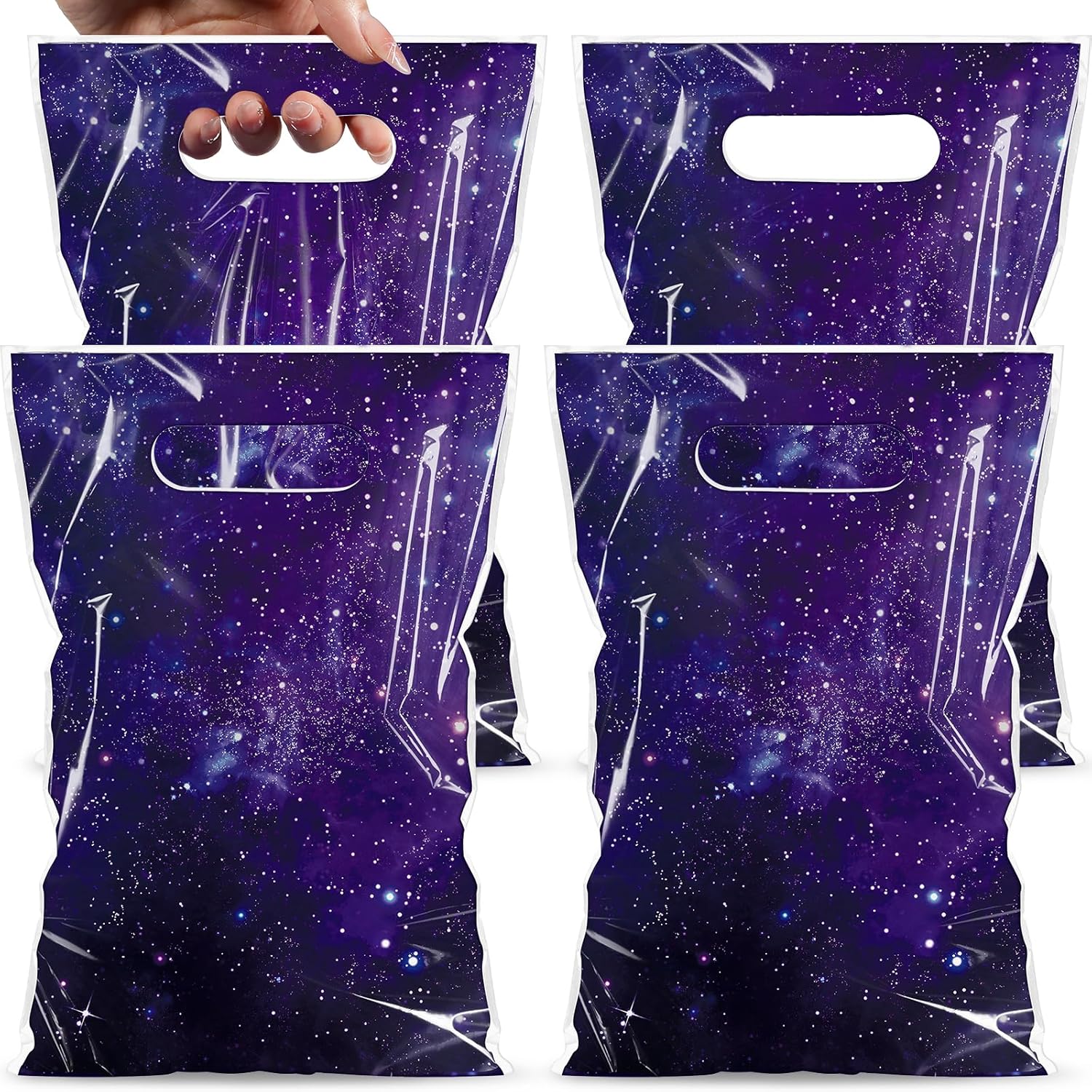 Ctosree 50 unidades de bolsas de dulces para fiesta de galaxia, bolsas de golosinas de galaxia, bolsas de regalo de fiesta, bolsas de regalo de