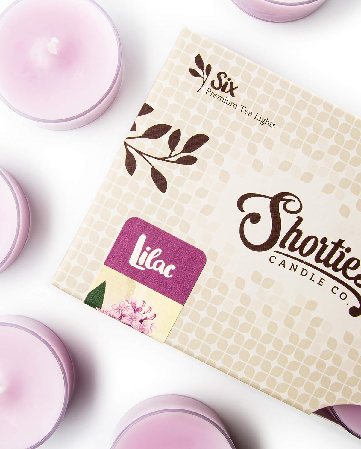 Pure Lilac – Paquete múltiple de velas de té de alta calidad, altamente perfumadas con aceites esenciales y naturales, 12 velas de té moradas,
