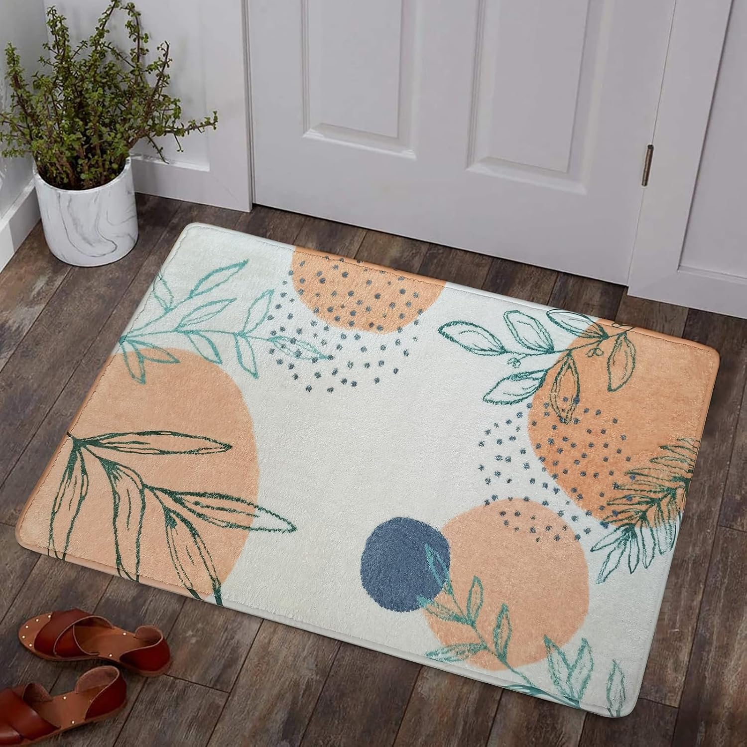 Alfombra bohemia lavable para mascotas, 20 x 31.5 pulgadas, antideslizante, para el interior de la casa, alfombras suaves para dormitorio, con