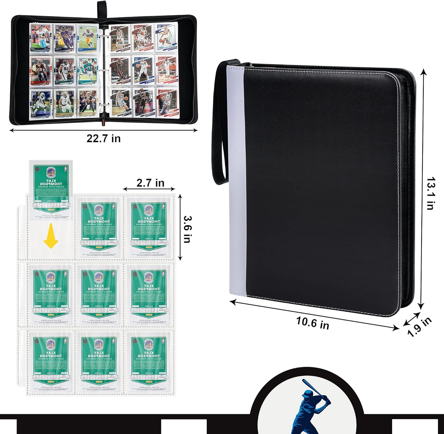 Caja de almacenamiento de tarjetas graduadas y carpeta de tarjetas coleccionables