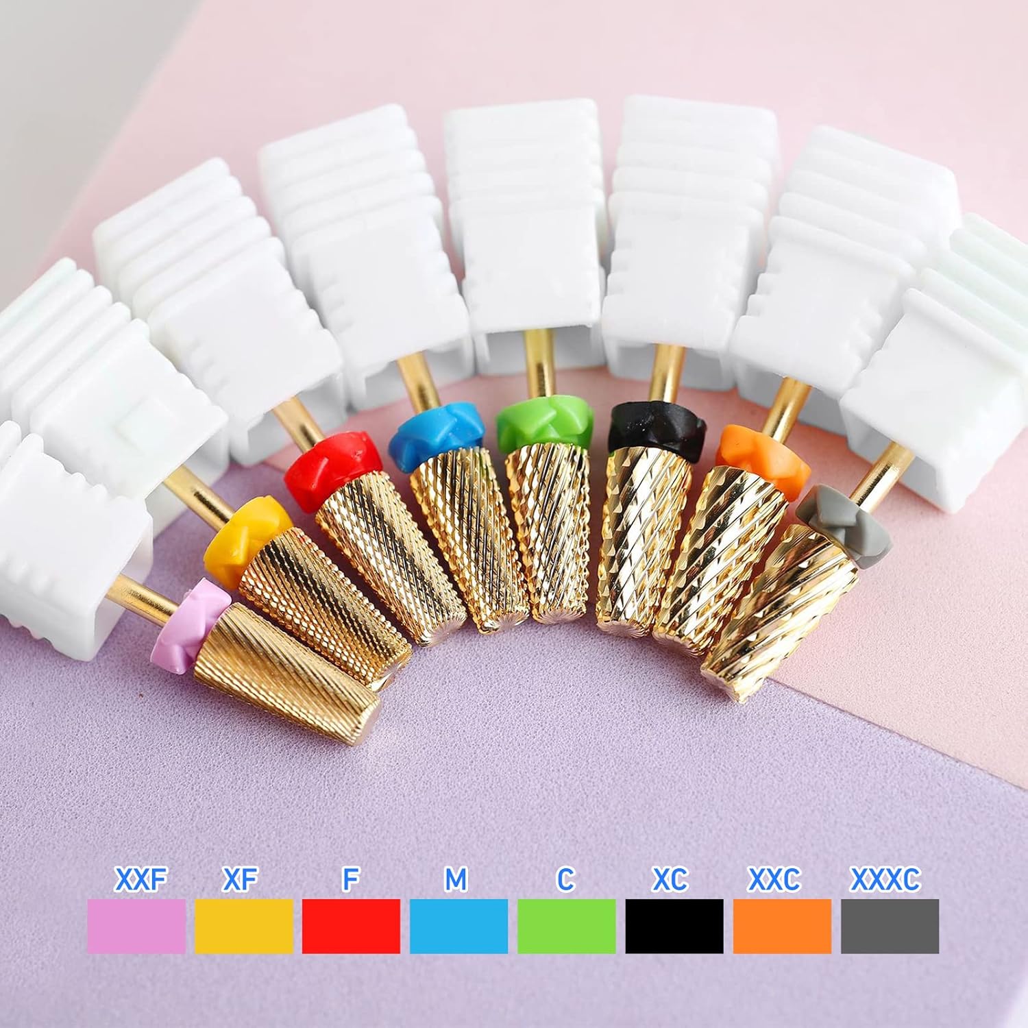 Alle’s – Brocas de tungsteno para uñas, brocas de uñas 5 en 1 para uñas de gel acrílico, brocas de uñas de 332 pulgadas para arte de uñas, broca de