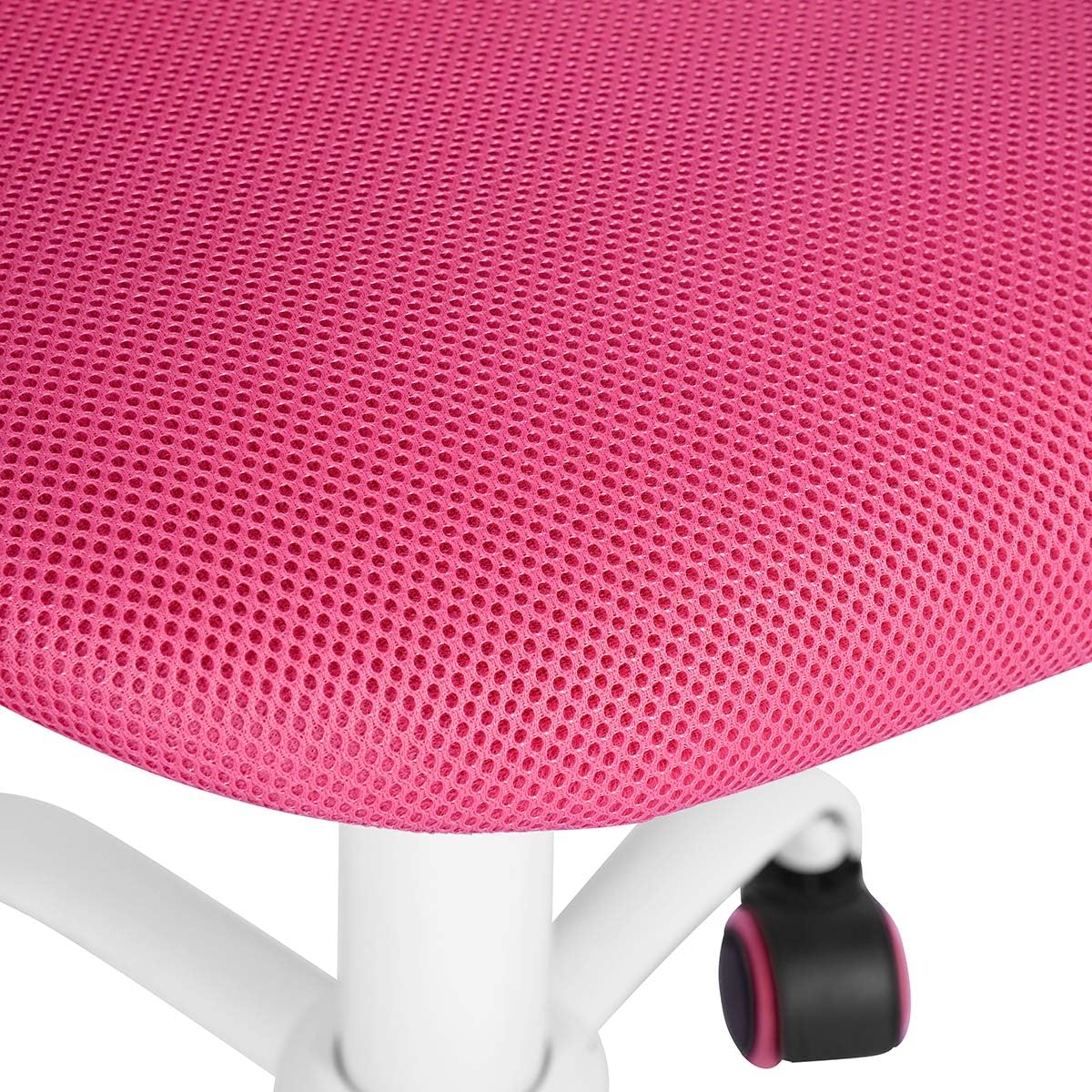 FurnitureR Silla de trabajo para adolescentes, niños y niñas, asiento trasero de tela de malla de polipropileno de baja media, silla de estudio para