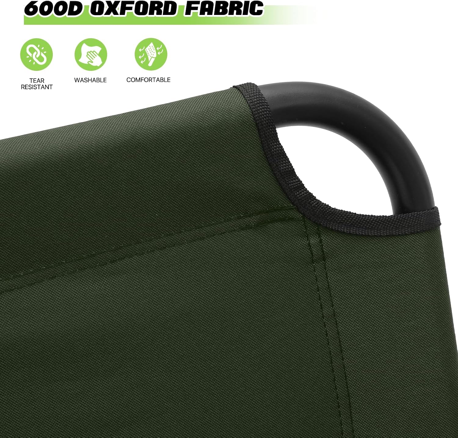 Magshion Silla de campamento de doble asiento de 39 pulgadas, soporta 330 libras para adultos, silla plegable de alta resistencia para 2 personas,
