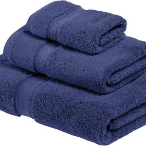 SUPERIOR Madison TS – Juego de 3 toallas, color azul marino SUPERIOR Madison TS – Juego de 3 toallas, color azul marino