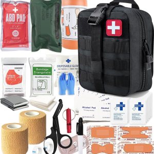 IFAK Kit de trauma, kit de primeros auxilios médicos militares con torniquete, bolsa de supervivencia de emergencia para suministros de equipo de IFAK Kit de trauma, kit de primeros auxilios médicos militares con torniquete, bolsa de supervivencia de emergencia para suministros de equipo de