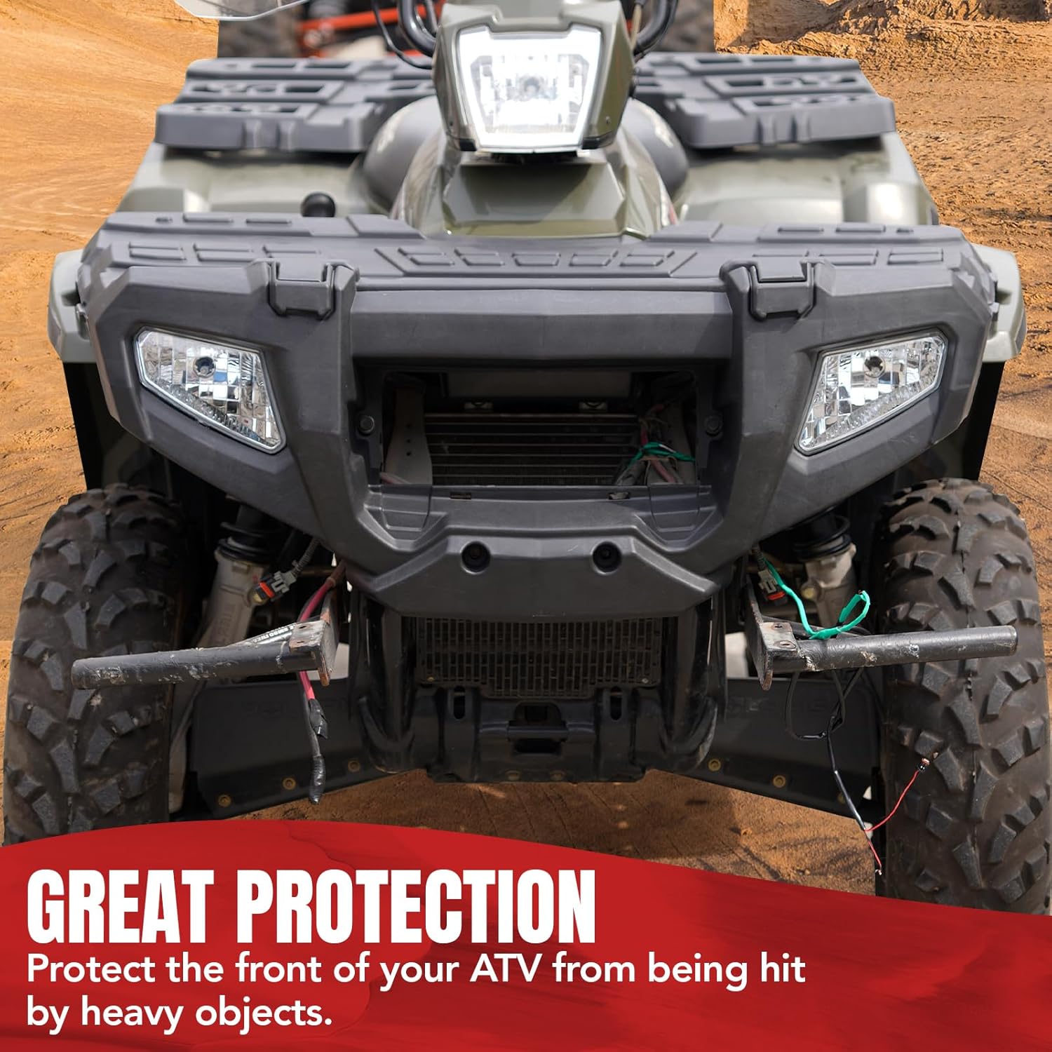 A & UTV PRO Protector de parachoques delantero y cubierta de servicio para Polaris Sportsman 500 700 800 2006-2010 Accesorios de tapa de