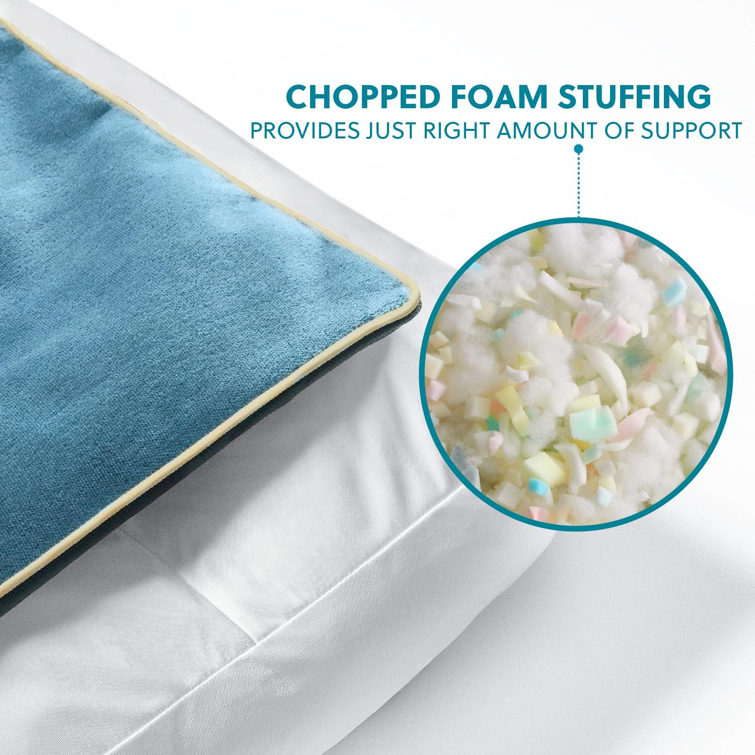 Bedsure Camas impermeables para perros medianos, cama mediana de 4 pulgadas de grosor de hasta 50 libras con funda extraíble lavable, almohadas para