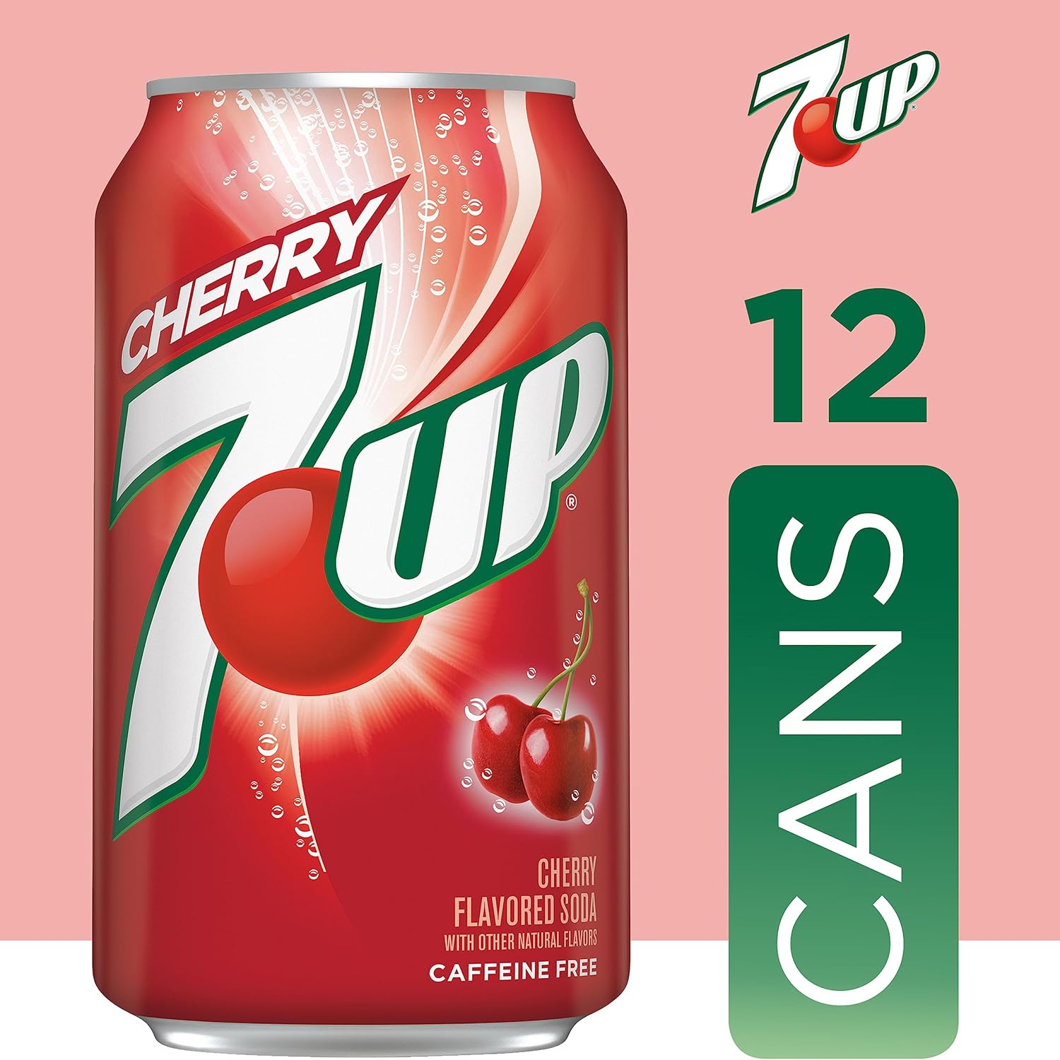 7UP Soda con sabor a cereza, latas de 12 onzas líquidas (paquete de 12)