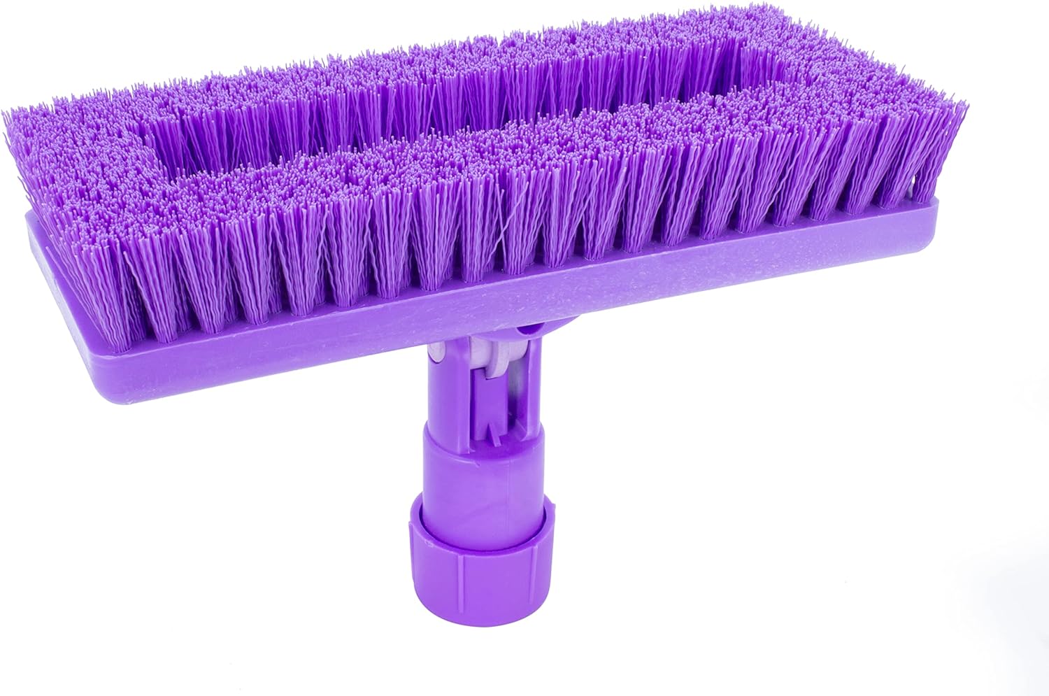 SPARTA 3638831EC68 Cepillo rectangular de poliéster, cepillo de piso, cepillo de limpieza con cabezal giratorio para limpieza, 8 pulgadas, morado