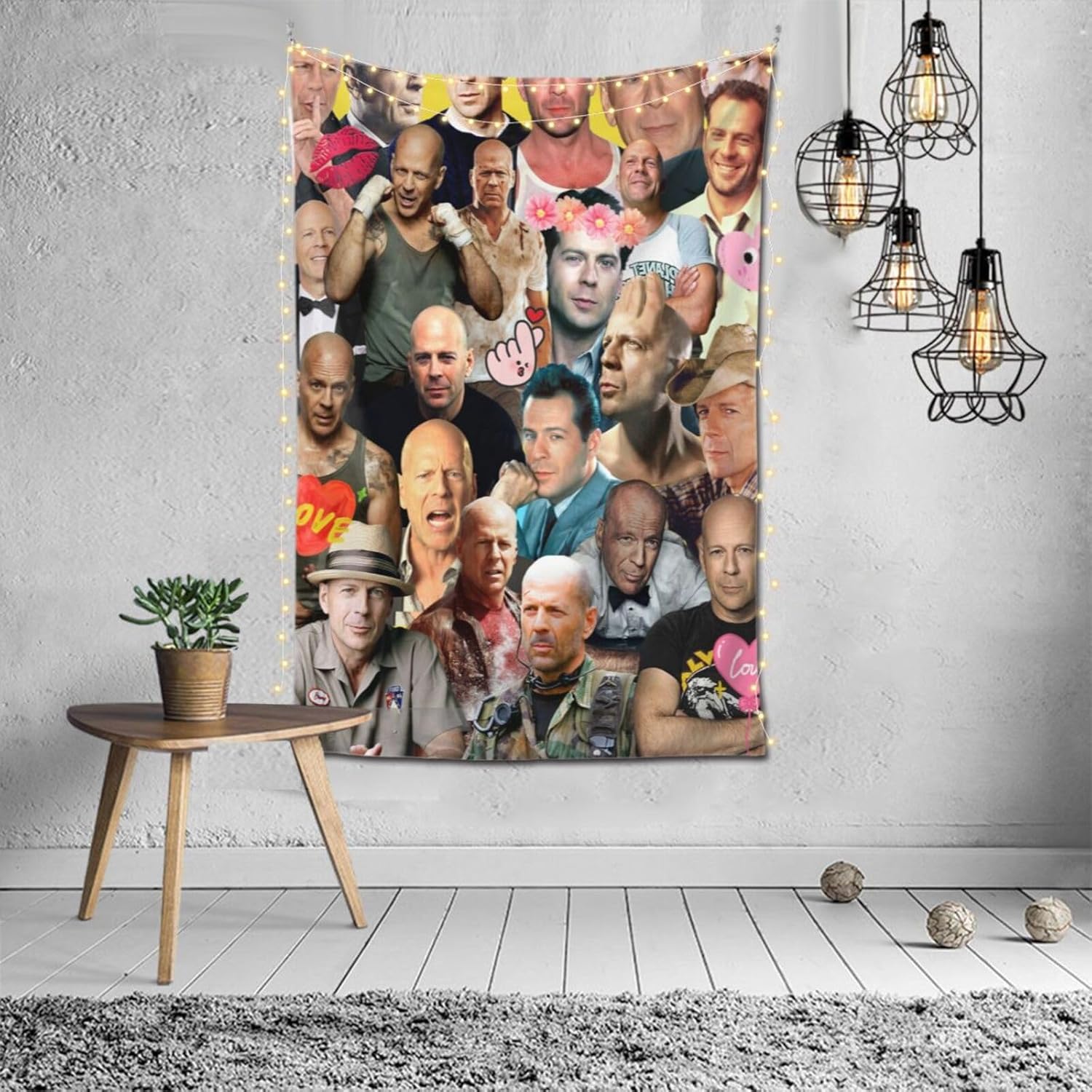 zyqubaw Tapiz de Bruce Willis para colgar en la pared, póster para dormitorio, sala de estar, decoración de dormitorio universitario, habitación,