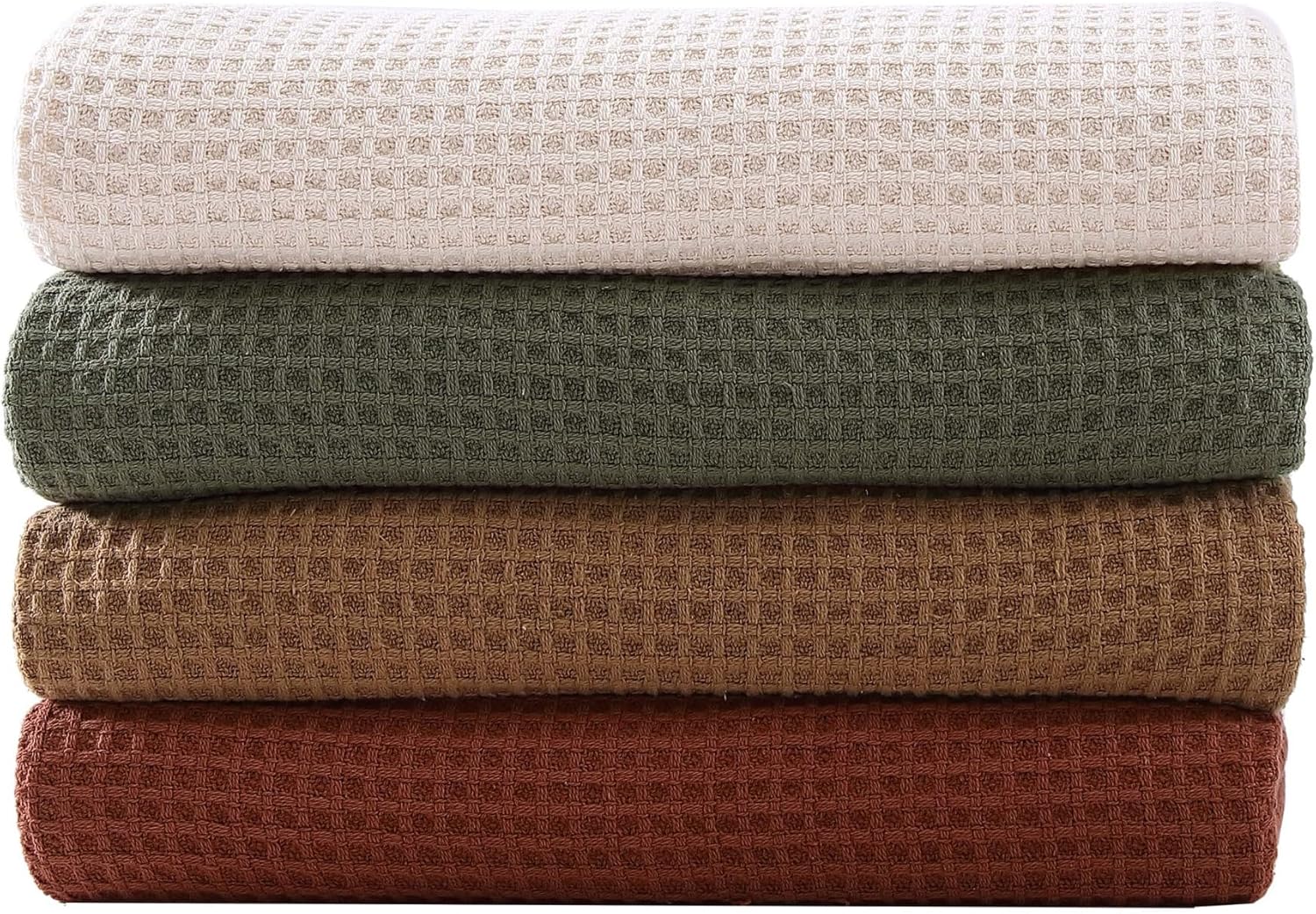 Eddie Bauer Manta suave de punto gofre, decoración de dormitorio de peso medio, suaviza cada lavado, Queen, marrón