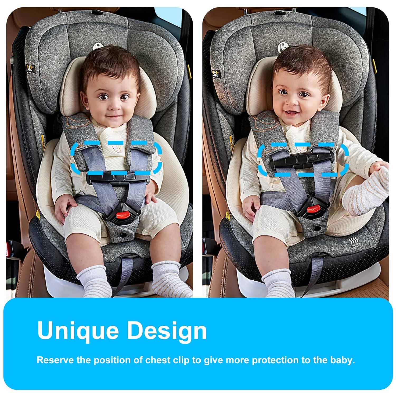 Juego de fundas de correa de asiento de automóvil para bebés y niños, fundas para cinturón de seguridad con almohadilla para la entrepierna, diseño