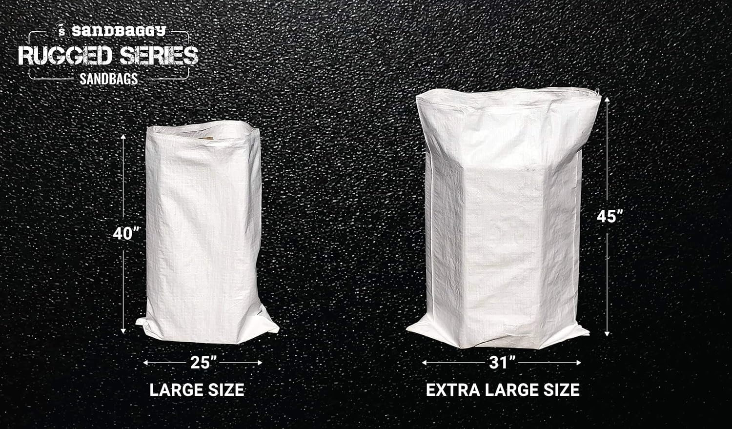 Sandbaggy Sacos de arena grandes  Tamaño 25 “x 40”  Bolsas gruesas para contratistas resistentes, bolsas de basura resistentes, bolsas de basura de