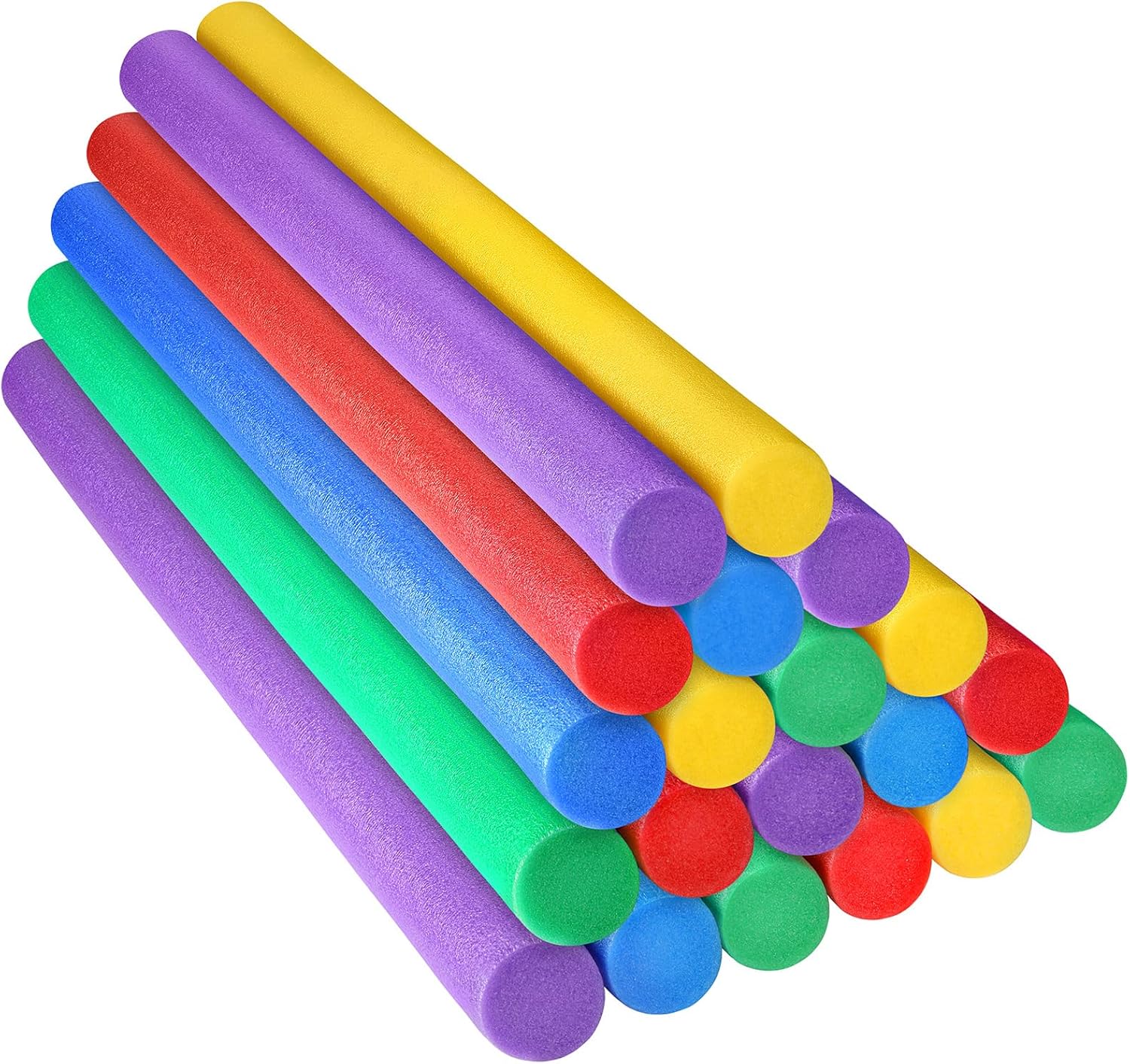 Frienda 20 fideos sólidos de piscina de 1.57 x 35.83 pulgadas, espuma para manualidades, tubo redondo para proyectos de manualidades flotantes para
