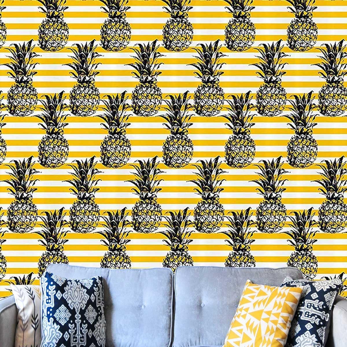 Papel de contacto, colección de decoración de piña para despegar y pegar, personaliza papel de paredes, paneles decorativos, no necesita pegamento