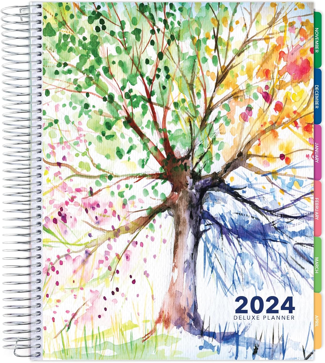 Global Printed Products, Planificador de lujo 14 meses (noviembre de 2023 a diciembre de 2024) 8.5 x 11 pulgadas, incluye pestañas de página,