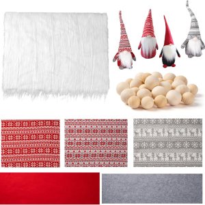 FFchuanhe Kit de decoración de felpa de gnomos para Navidad, Halloween, costura y manualidades (copos de nieve, 3 colores) FFchuanhe Kit de decoración de felpa de gnomos para Navidad, Halloween, costura y manualidades (copos de nieve, 3 colores)