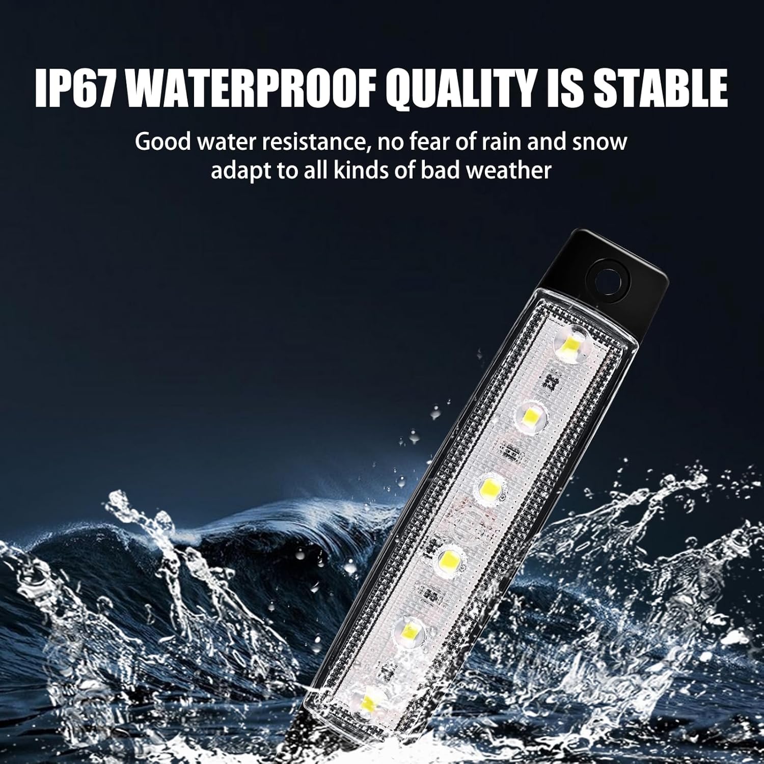 Pack-10 – Luz indicadora LED para automóvil, 6 luces LED de 3.9 pulgadas, luz indicadora de señal delantera y trasera, para remolque, camión,