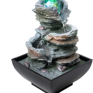 Fuente de agua de mesa, fuente de interior, fuente de cascada, fuente de escritorio, sonidos de cascada relajantes audibles de mini fuente de agua, Fuente de agua de mesa, fuente de interior, fuente de cascada, fuente de escritorio, sonidos de cascada relajantes audibles de mini fuente de agua,