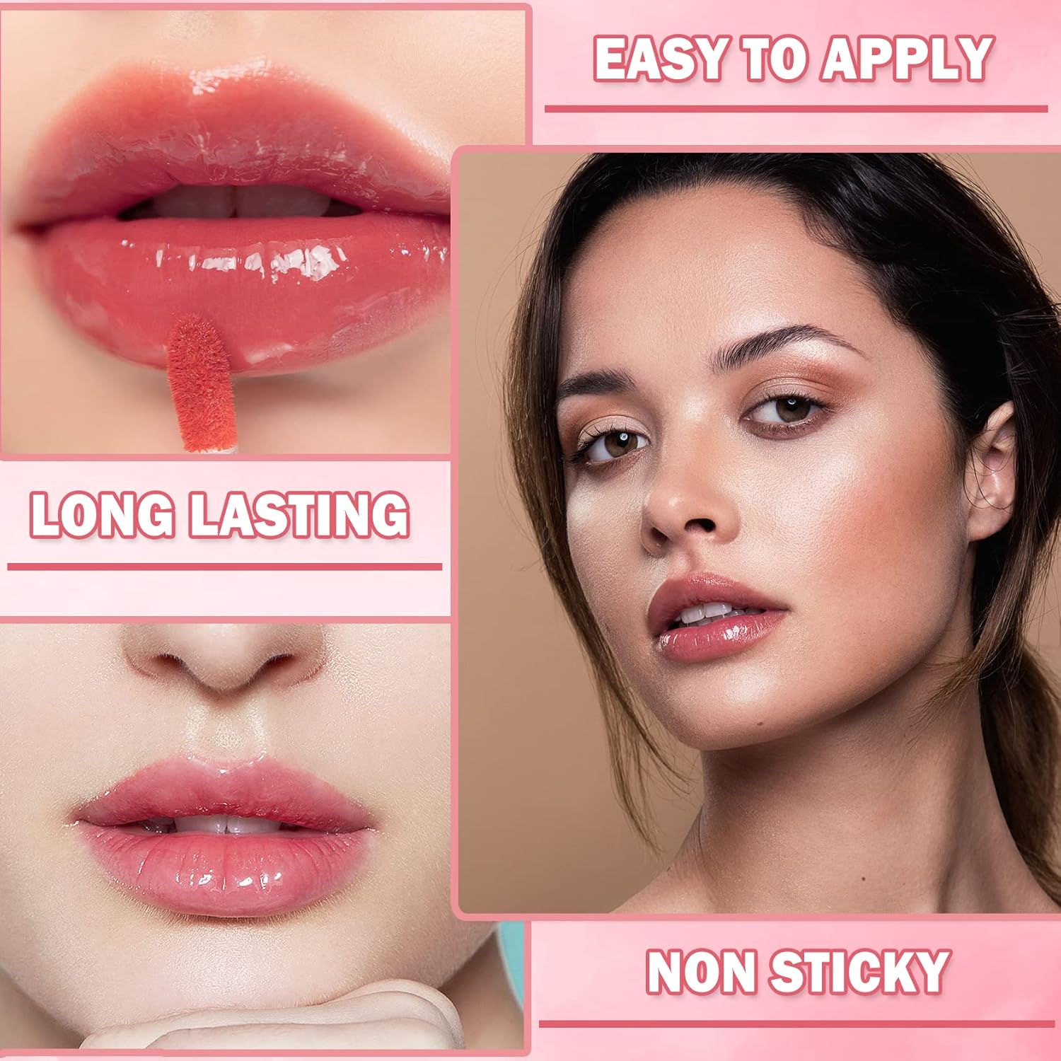 AWCCXMYM 2 unidades de aceite de labios transparente, brillo labial, bálsamo labial, cuidado de labios, transparente, iluminar, larga duración,