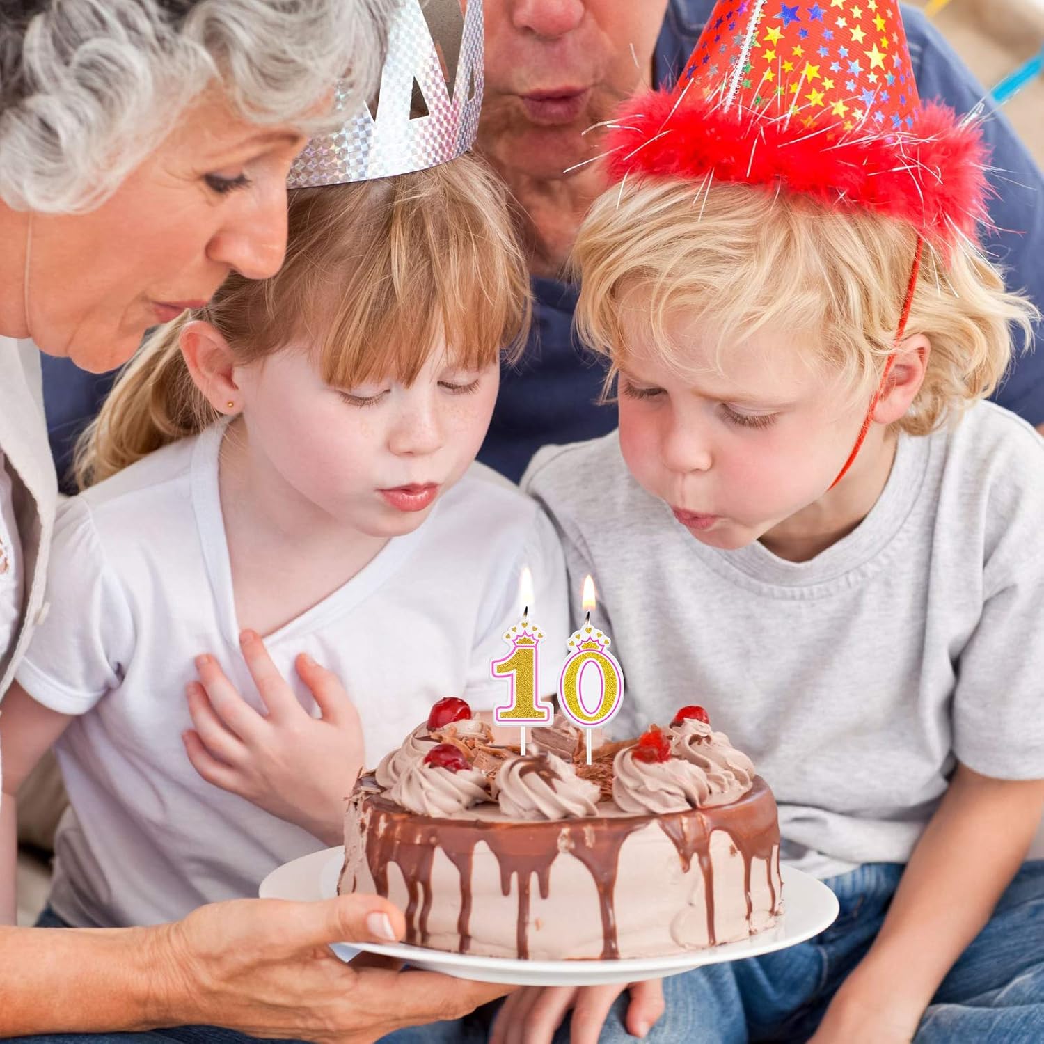 Vela de 10 cumpleaños para niña y niño, vela número 10, velas numéricas para tarta, velas para cumpleaños, bodas, aniversarios, fiestas, suministros