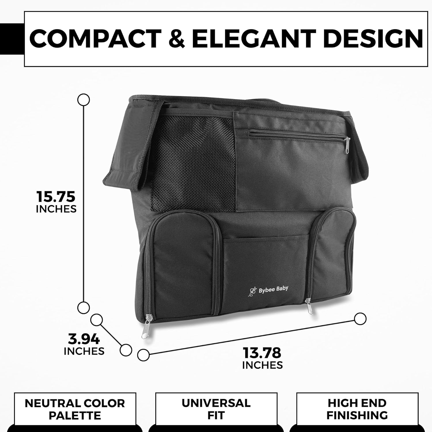 Organizador universal para cochecito con portavasos aislado, soporte para teléfono para cochecito. Accesorios para consola para padres. Se adapta a