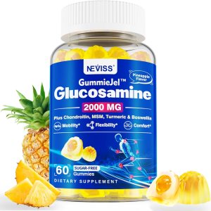 Gomitas rellenas de glucosamina condroitina MSM sin azúcar, 3100 mg – Suplemento de apoyo articular – Más cúrcuma, boswellia, ácido hialurónico y Gomitas rellenas de glucosamina condroitina MSM sin azúcar, 3100 mg – Suplemento de apoyo articular – Más cúrcuma, boswellia, ácido hialurónico y
