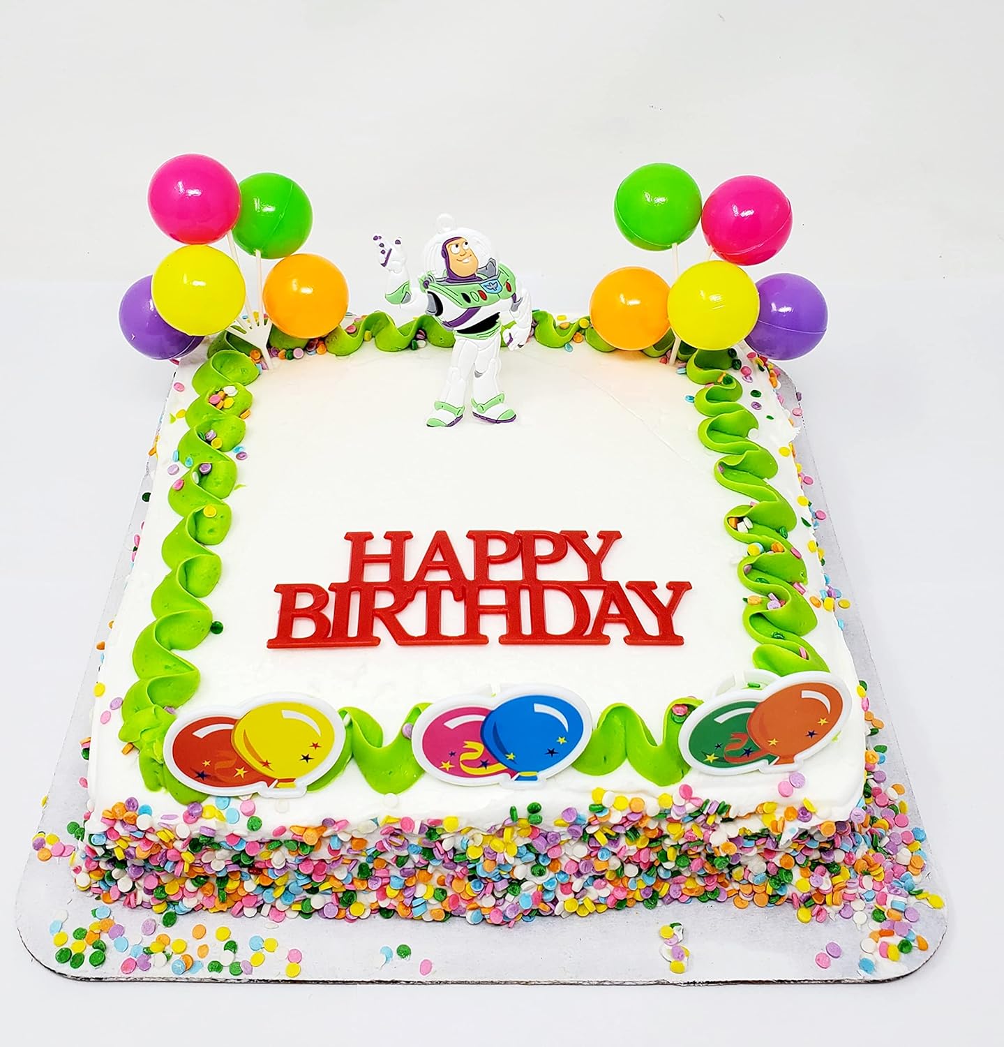 Buzz Lightyear – Juego de decoración para pastel de cumpleaños de 7 piezas