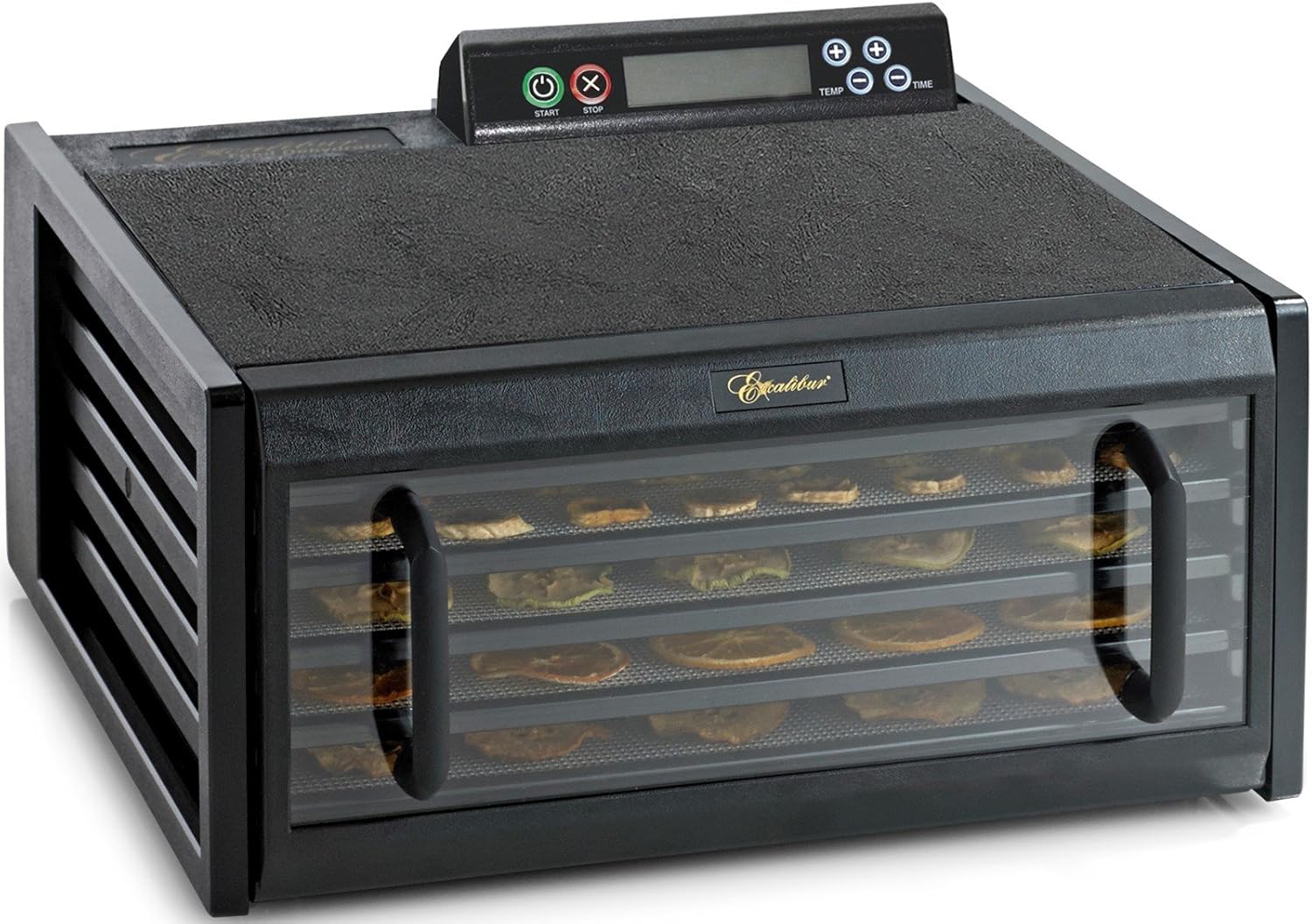 Excalibur 3548CDB – Deshidratador eléctrico de alimentos con termostato ajustable y temporizador digital de 48 horas de secado más rápido y