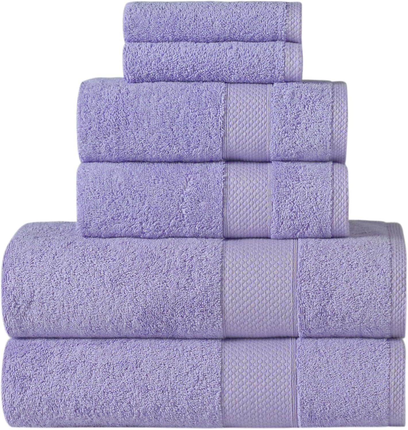 Towels Beyond – Juego de 6 toallas turcas de 100 % algodón turco, absorbentes y cómodas, incluye 2 toallas de baño, 2 toallas de mano y 2 toallas
