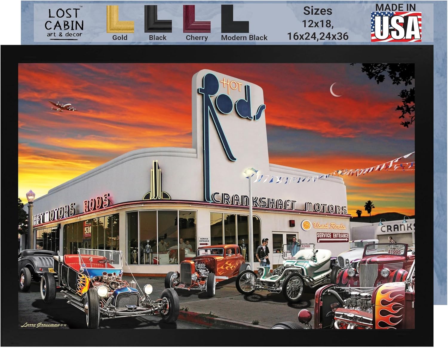 Póster de motor de cigüeñal para decoración de pared, impresión enmarcada  Pósters de Hot Rods y autos clásicos para el hogar y la oficina, imágenes