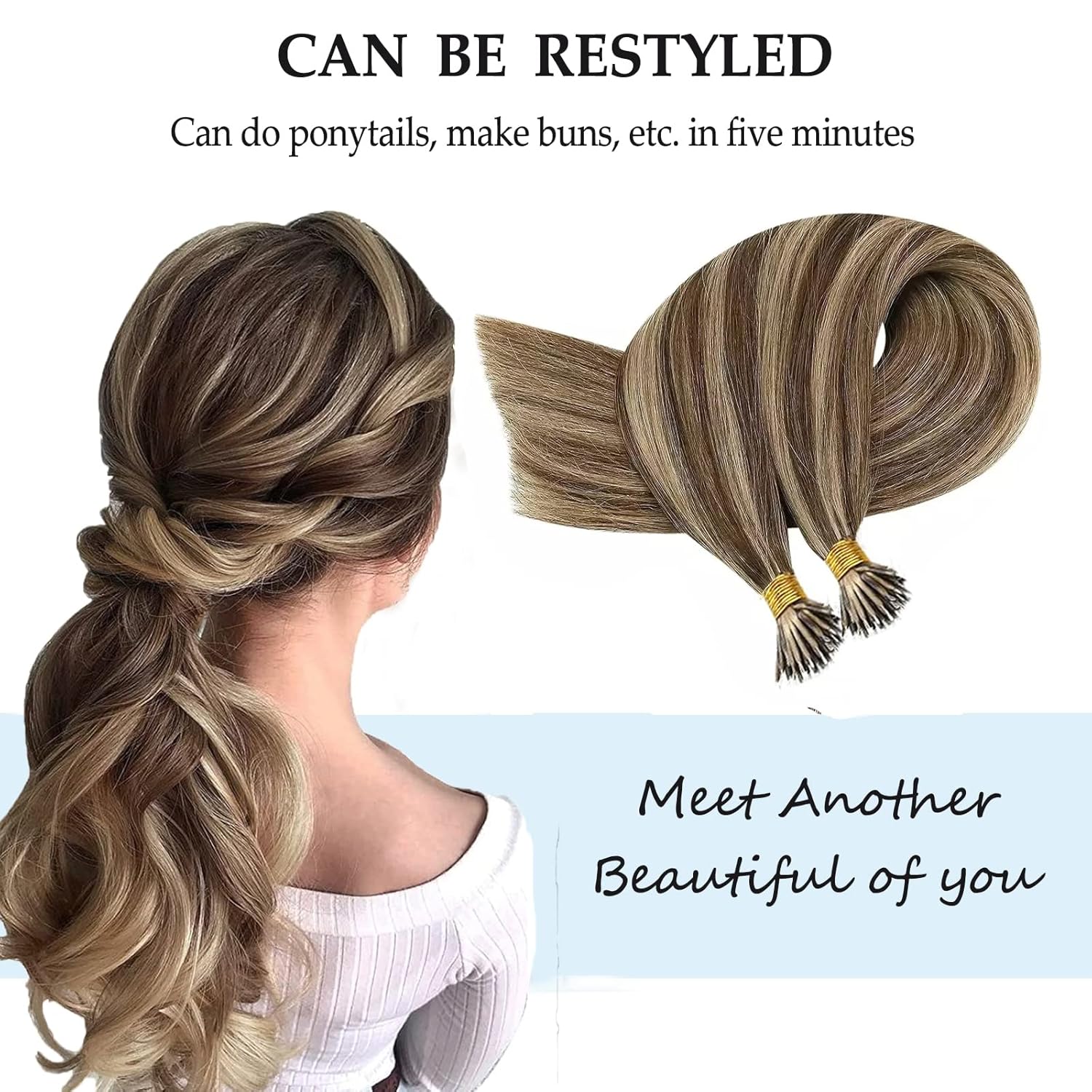 Extensiones de cabello humano con nano cuentas, color degradado, extensiones invisibles de cabello con anillo de micro micro anillo, extensiones de