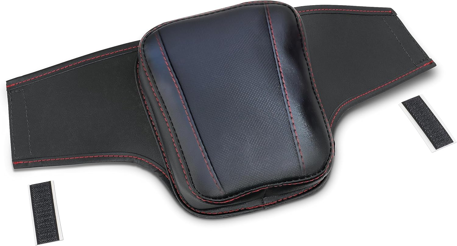 Mostrar bolsa de tanque balístico cromado para 2019+ Can-Am Ryker almacenamiento impermeable cremallera roja puntada H40-402CRED