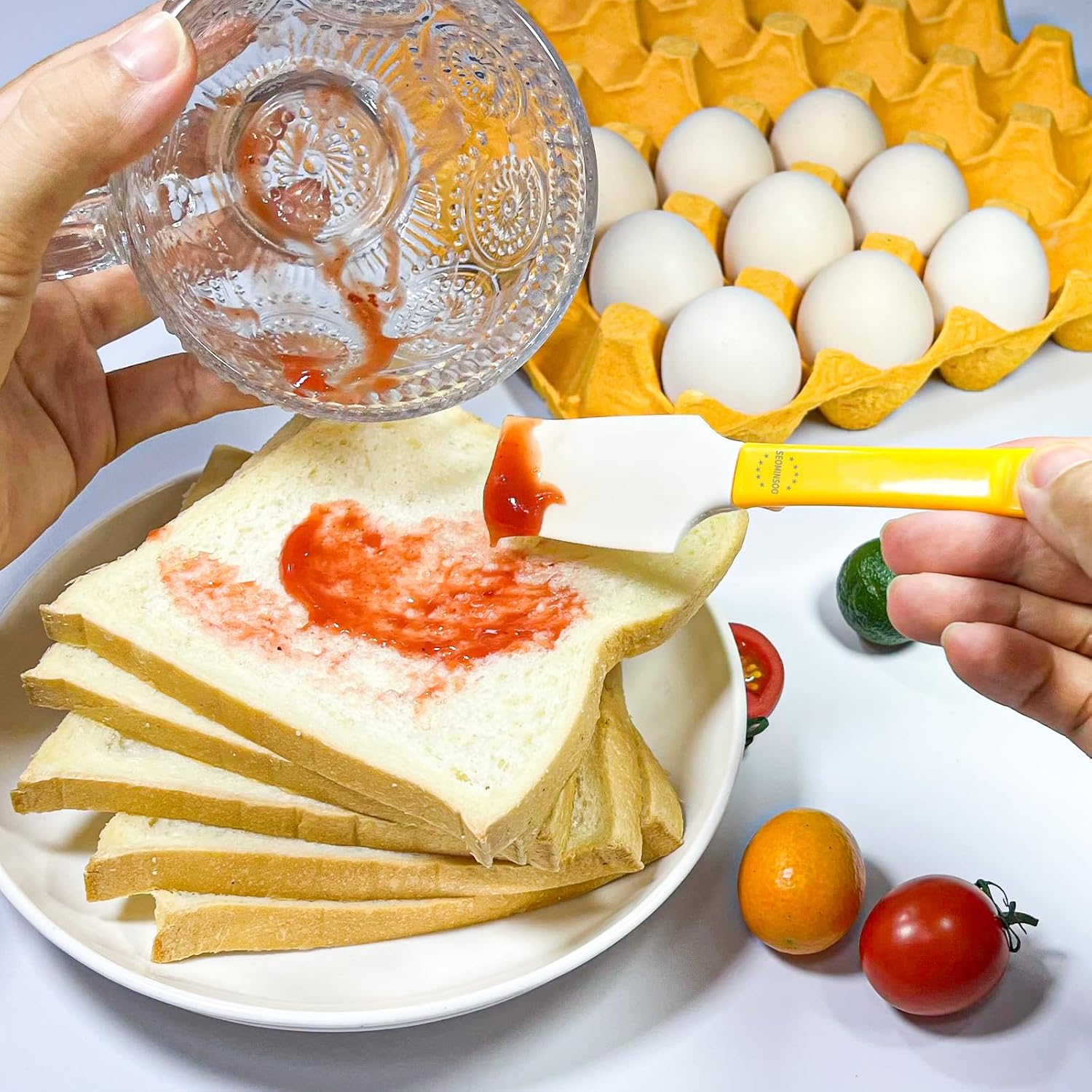 12 espátulas de silicona para esparcir mermeladas, raspador aplicador de mantequilla de maní, práctica espátula esparcidora de miel, espátula