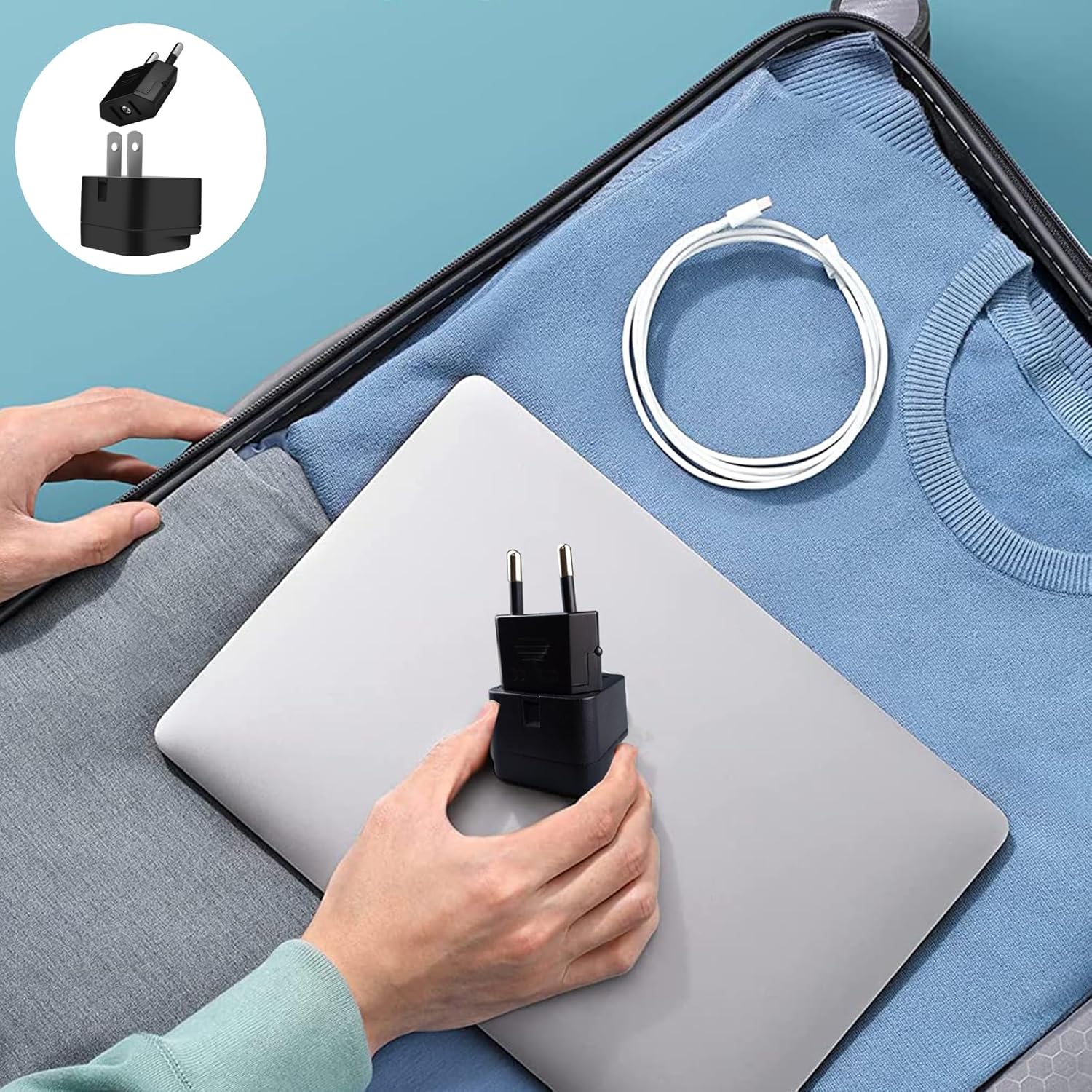 Adaptador de enchufe de Reino Unido a EE. UU., adaptador de viaje Europa AU CN JP Asia Italia Suiza a Estados Unidos y Japón Adaptador de enchufe