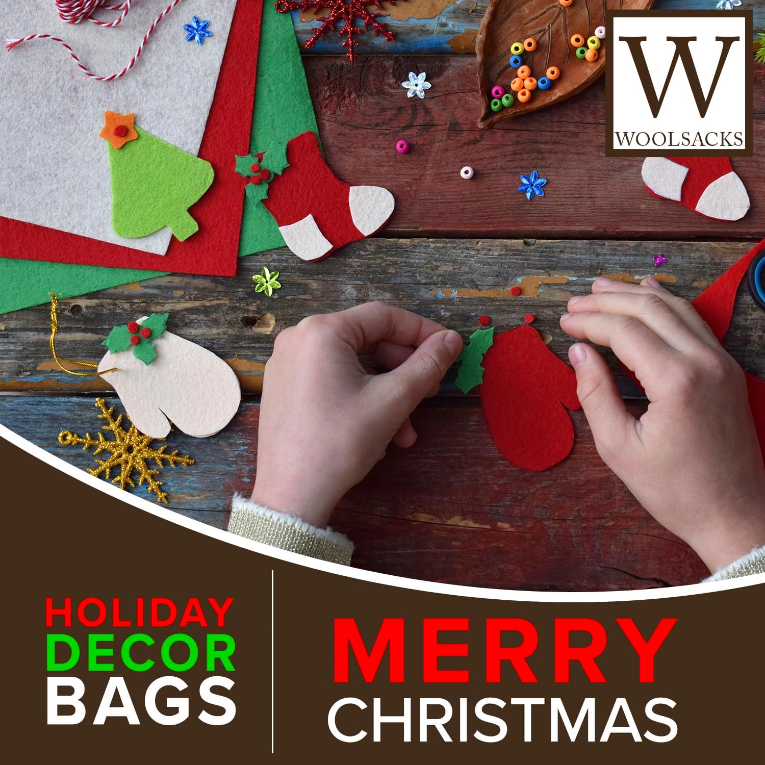 Bolsas de Navidad de arpillera  Sacos de arpillera en blanco para manualidades navideñas y decoración navideña de granja  9 x 14 pulgadas  Fabricado
