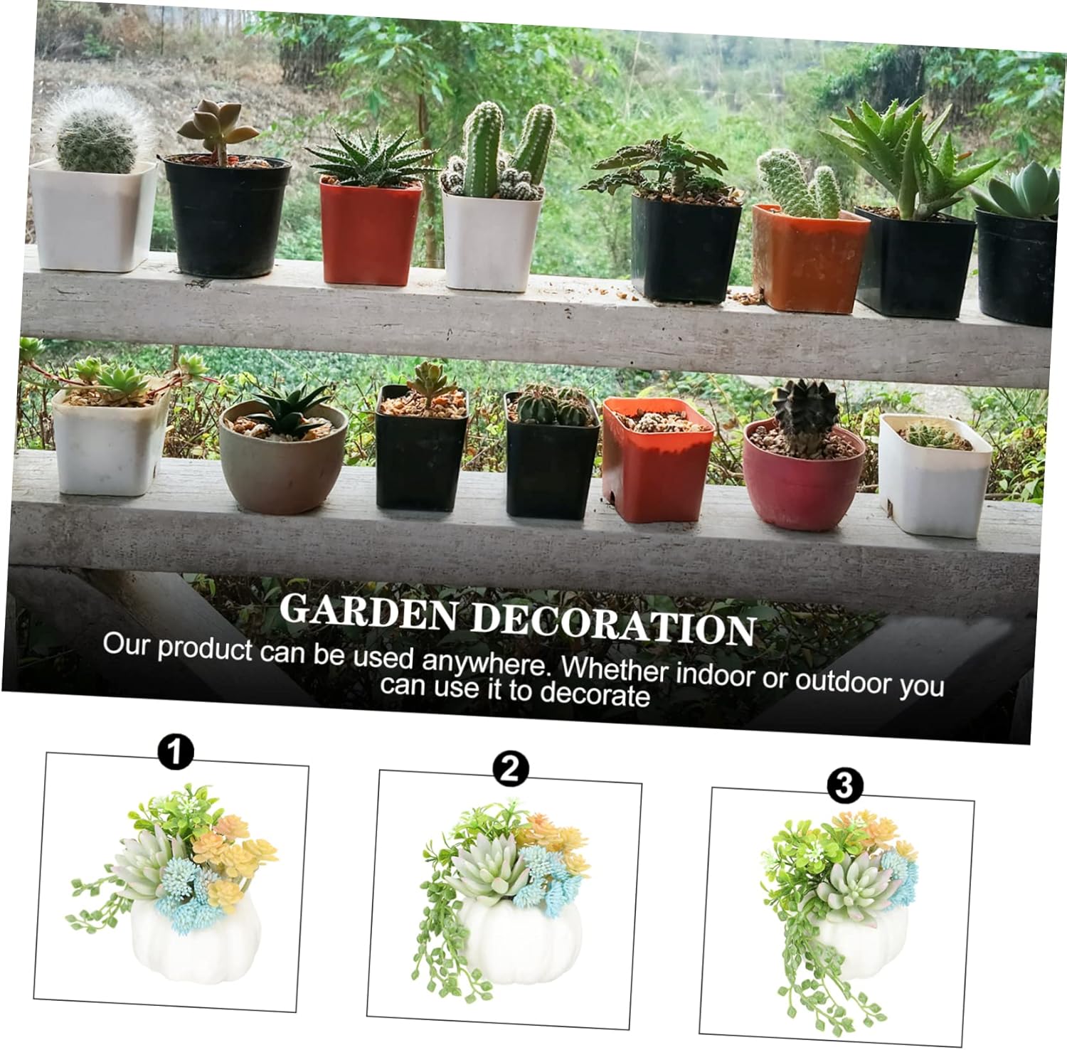 Garneck Planta artificial en maceta, plantas falsas de jardín de bonsái, planta simulada, planta de bonsái en miniatura, plantas de imitación para