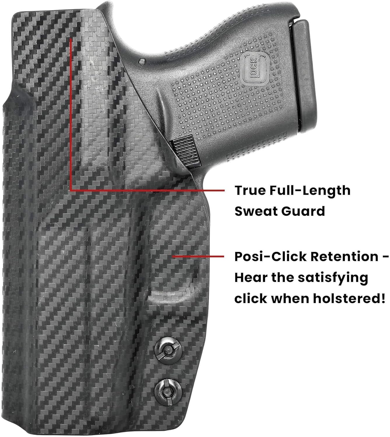 Rounded by Concealment Express IWB KYDEX Holster fits SAR SAR9  Carbon Fiber Black