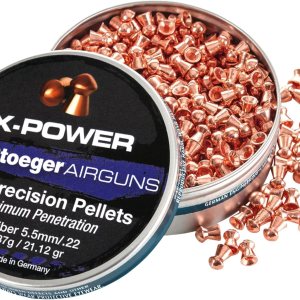 Stoeger X-Power, pellets puntiagudos de plomo y cúpula recubiertos de cobre, calibre 22, 200 unidades Stoeger X-Power, pellets puntiagudos de plomo y cúpula recubiertos de cobre, calibre 22, 200 unidades
